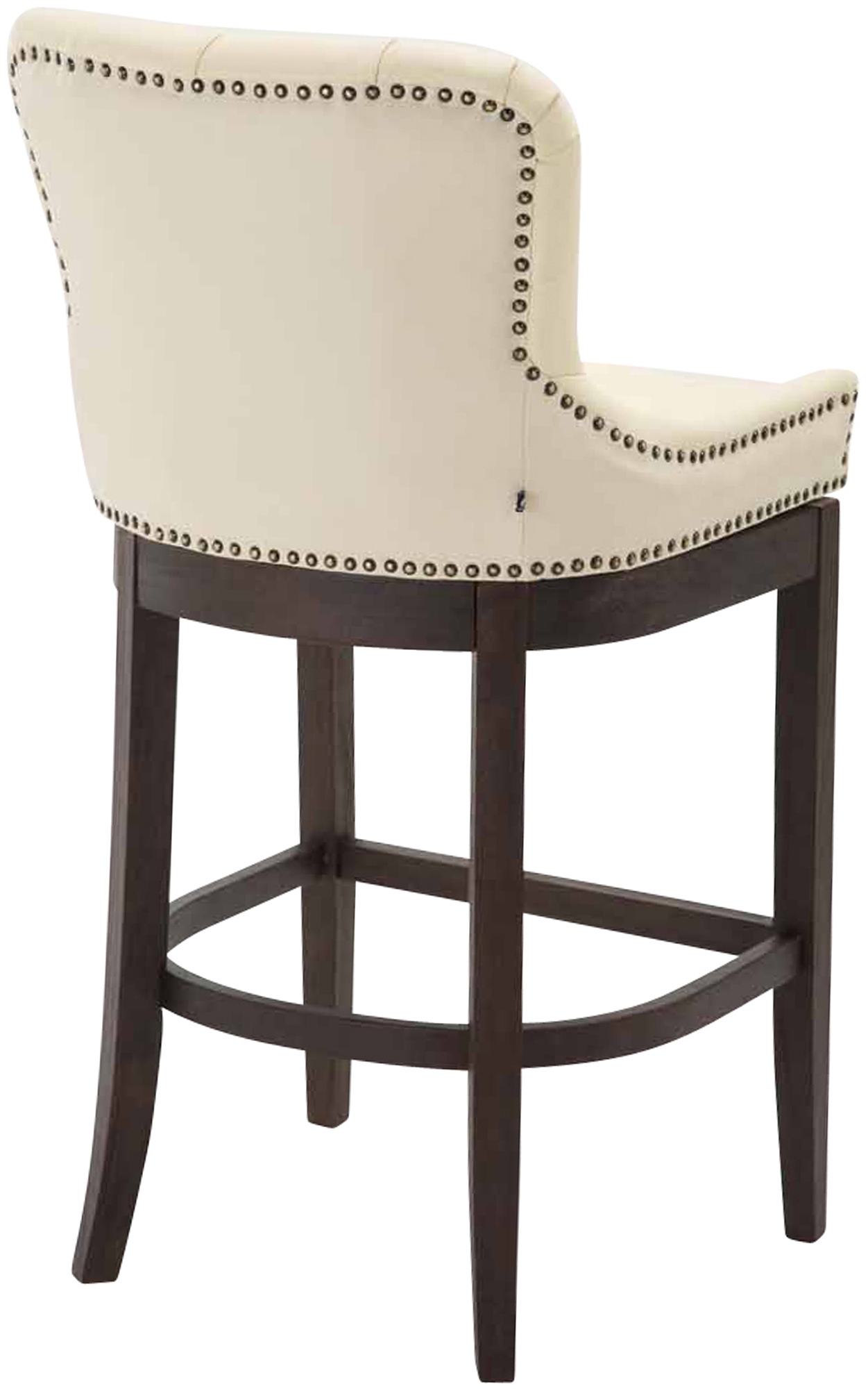 Sgabello Lakewood vera pelle antico-scuro
