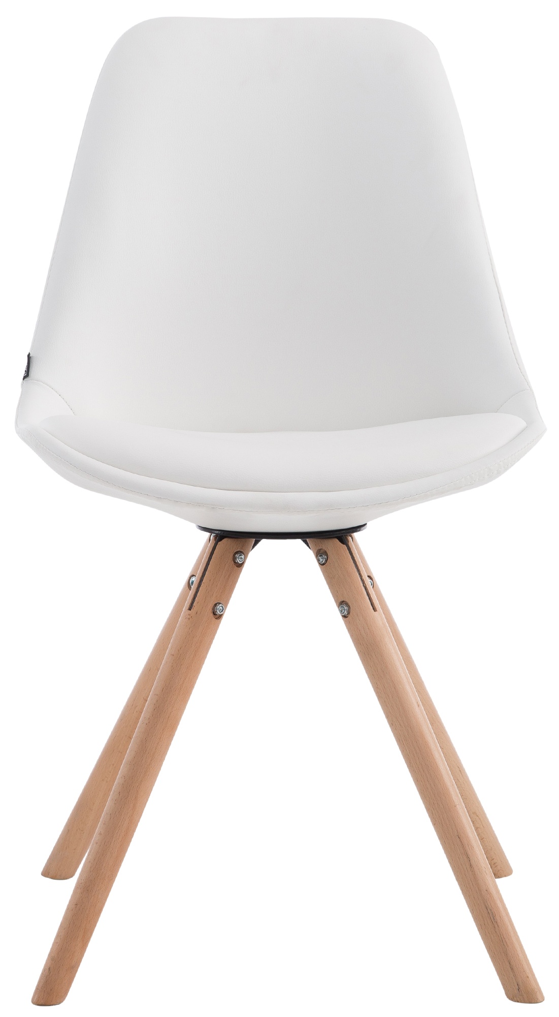 Sedia visitatore Laval in similpelle gambe tonde