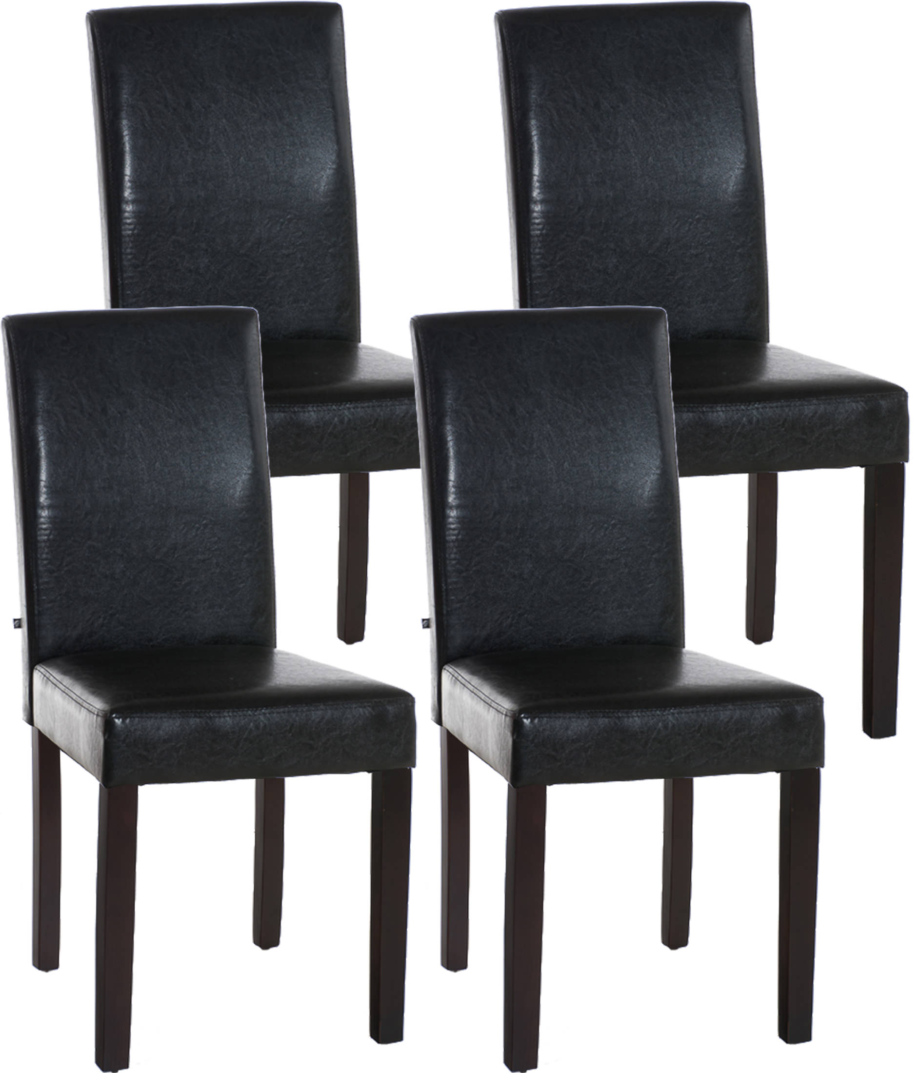 Set di 4 sedie da pranzo in finta pelle Ina