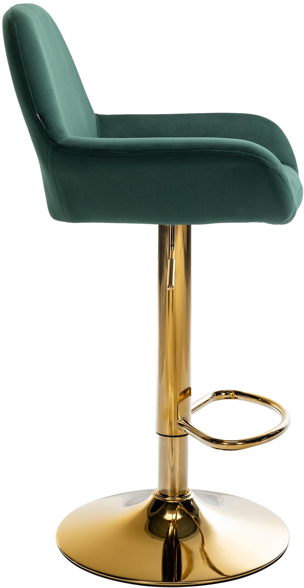 Set di 2 sgabelli da bar Braga in velluto oro