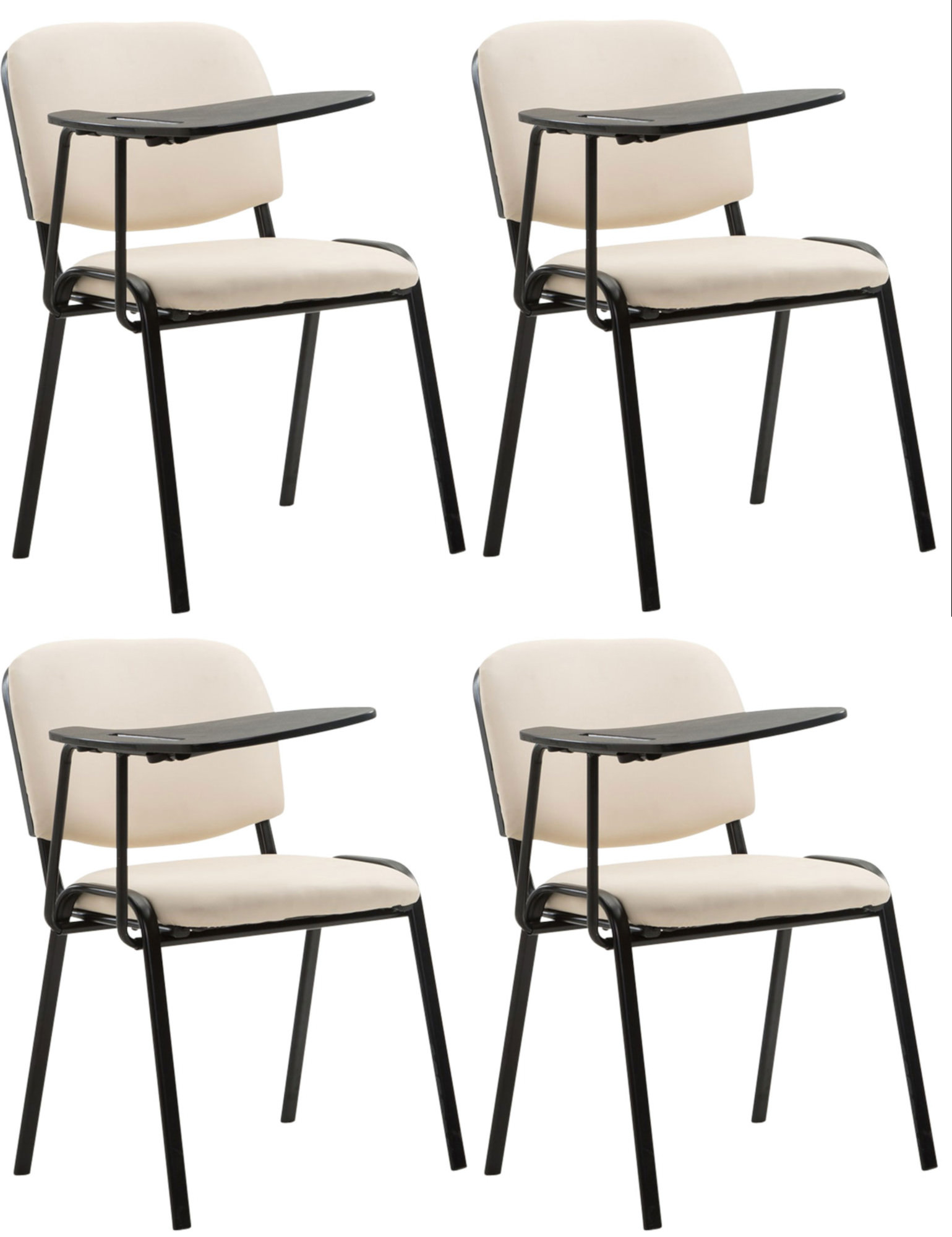 Set di 4 sedie Ken con tavolo pieghevole in similpelle