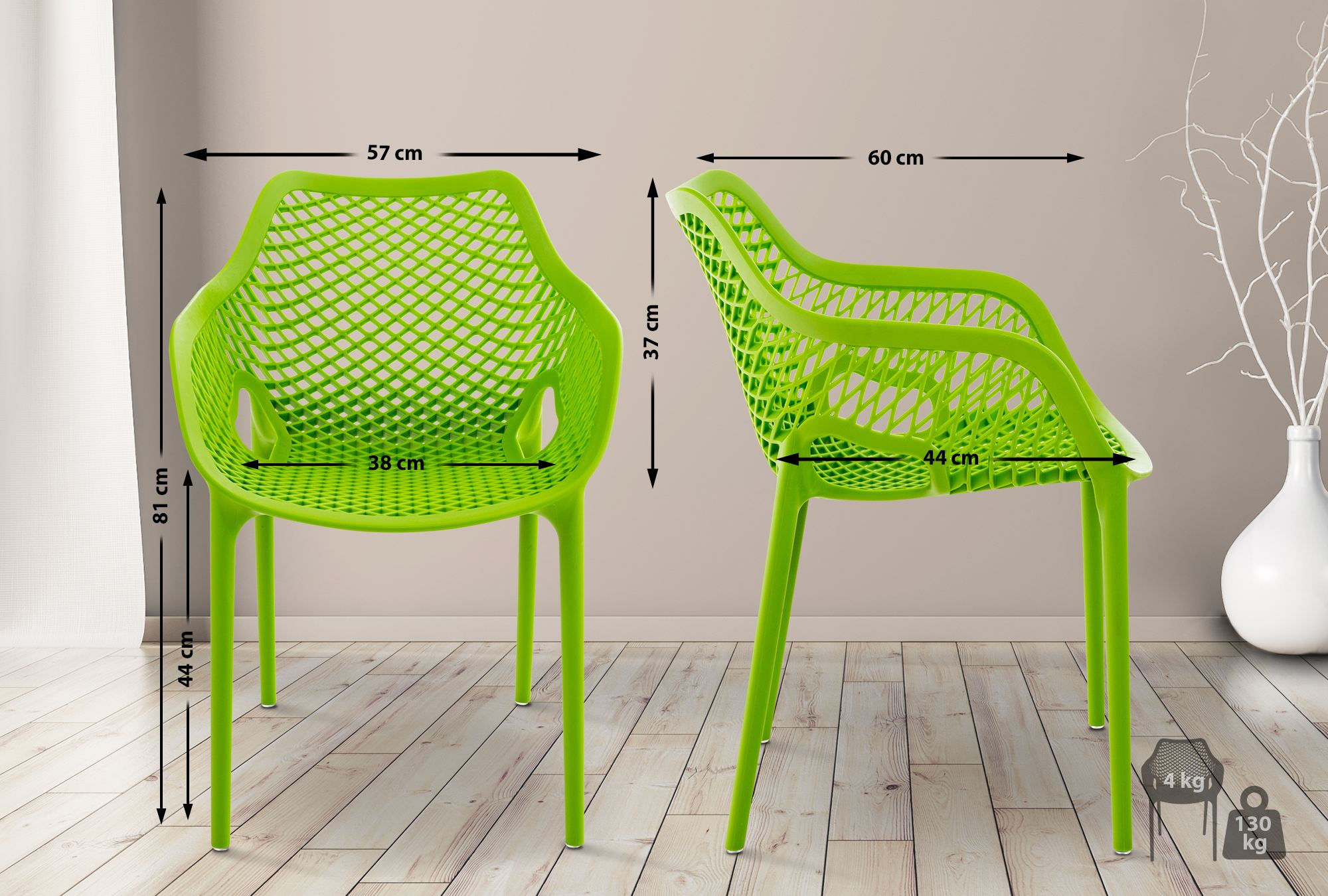 Sedia impilabile XL Air