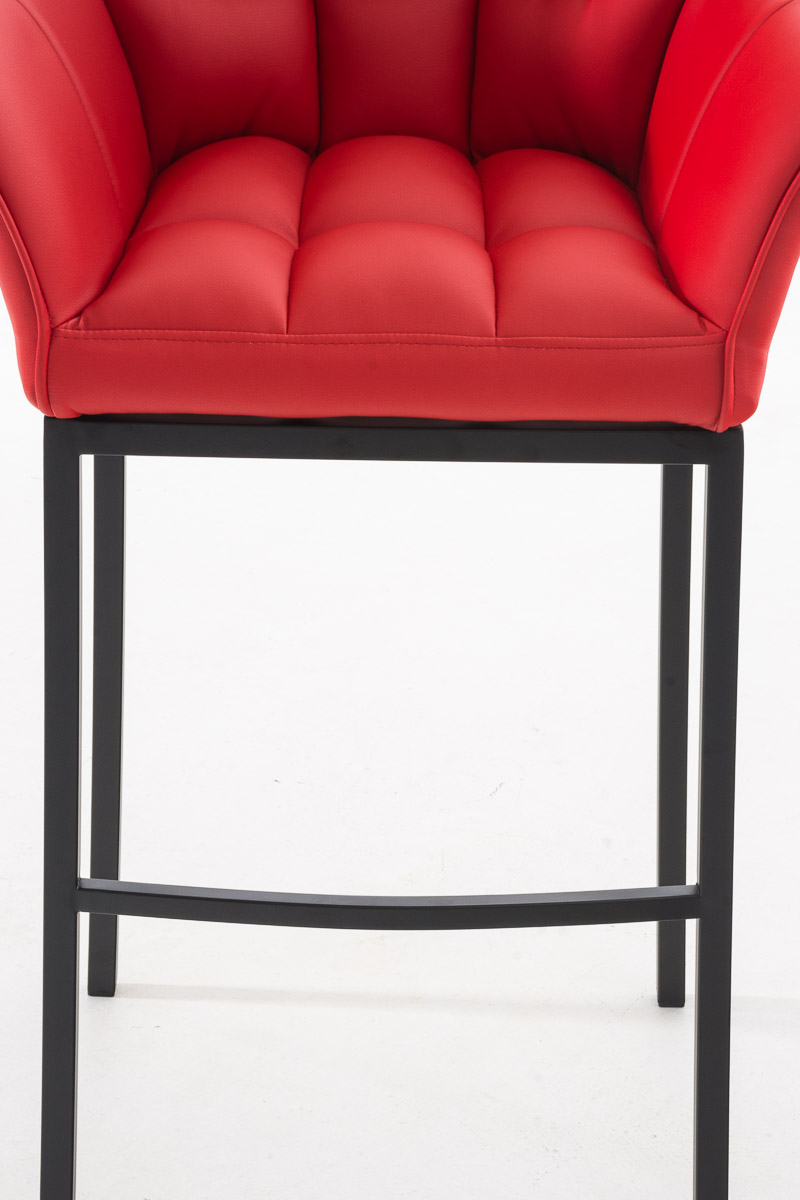 Sgabello da Bar Damaso in Similpelle con Base a Quattro Gambe