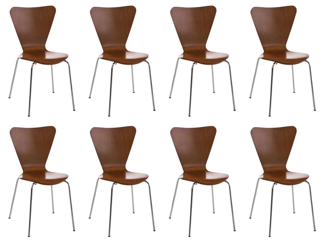 Set 8x Sedie Impilabili Calisto