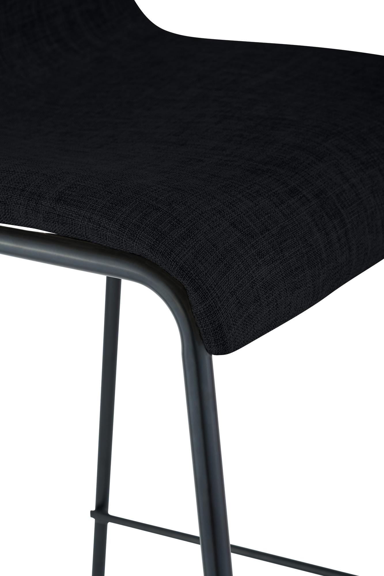 Set da 2 sgabelli da bar Hover in tessuto con base a 4 gambe