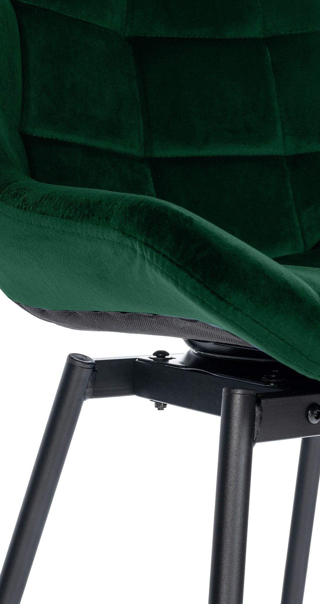 Sgabello da bar Weston girevole 180° con schienale e seduta imbottita, struttura in metallo