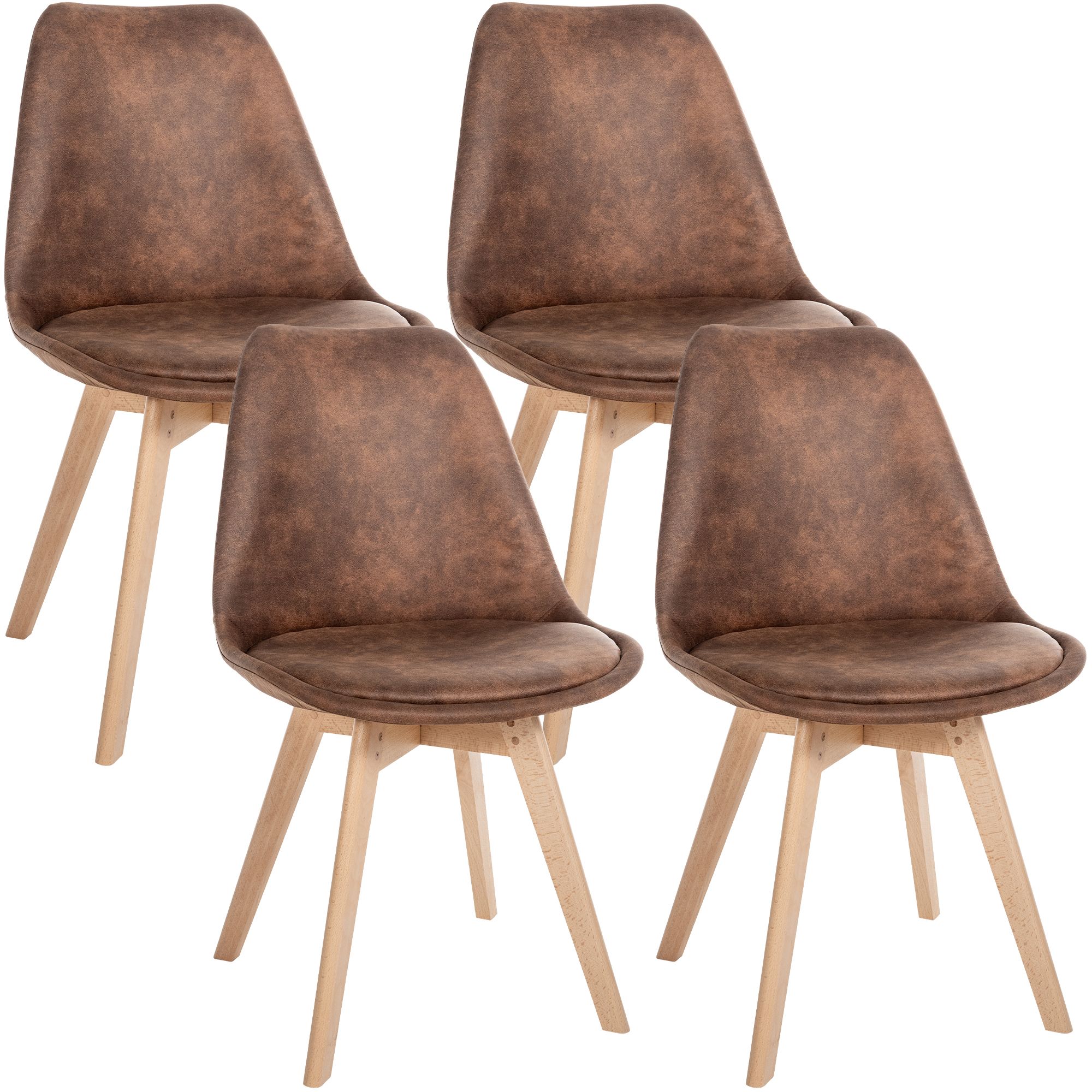 Set 4 sedie da pranzo Linares eleganti e confortevoli per ogni ambiente
