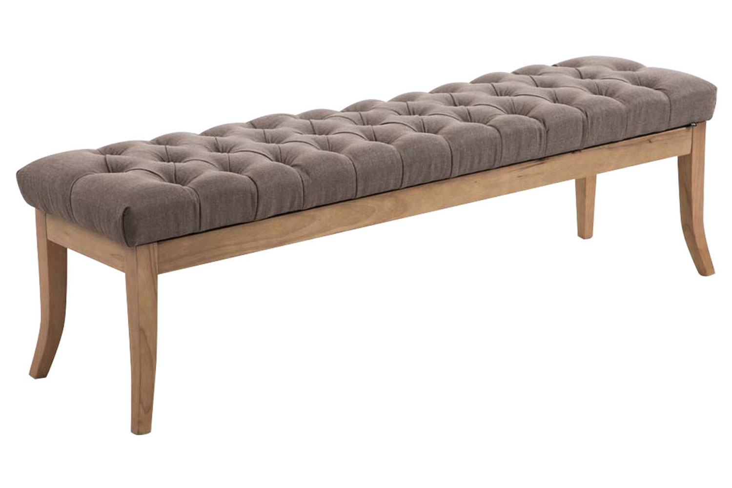 Panca design RAMSES in legno chiaro antico tessuto