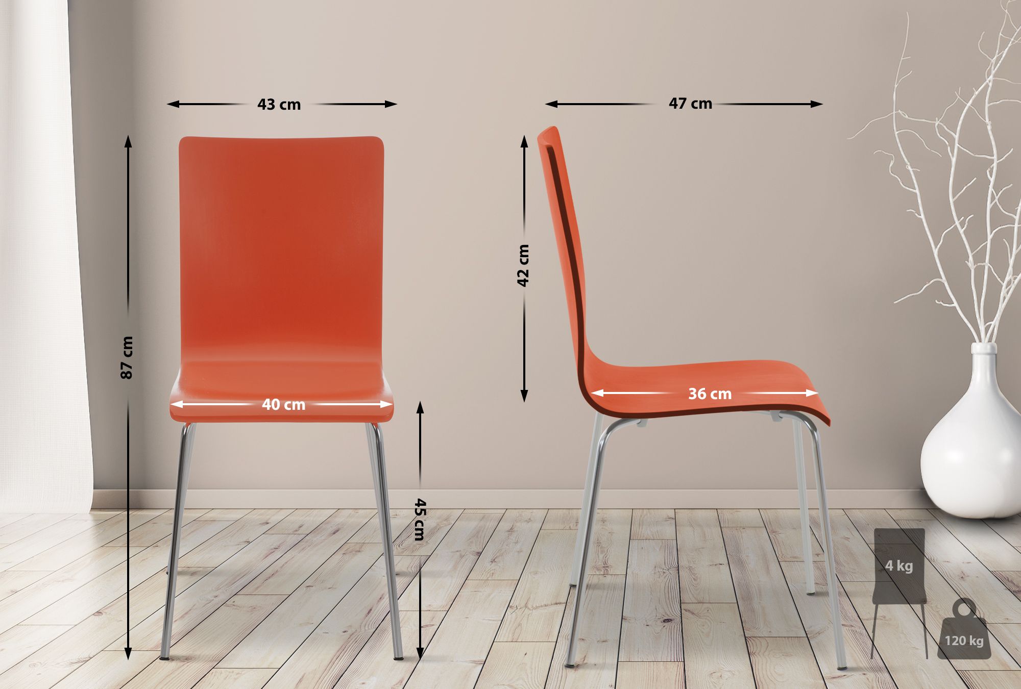 Set 2x Sedie Visitatore PEPE