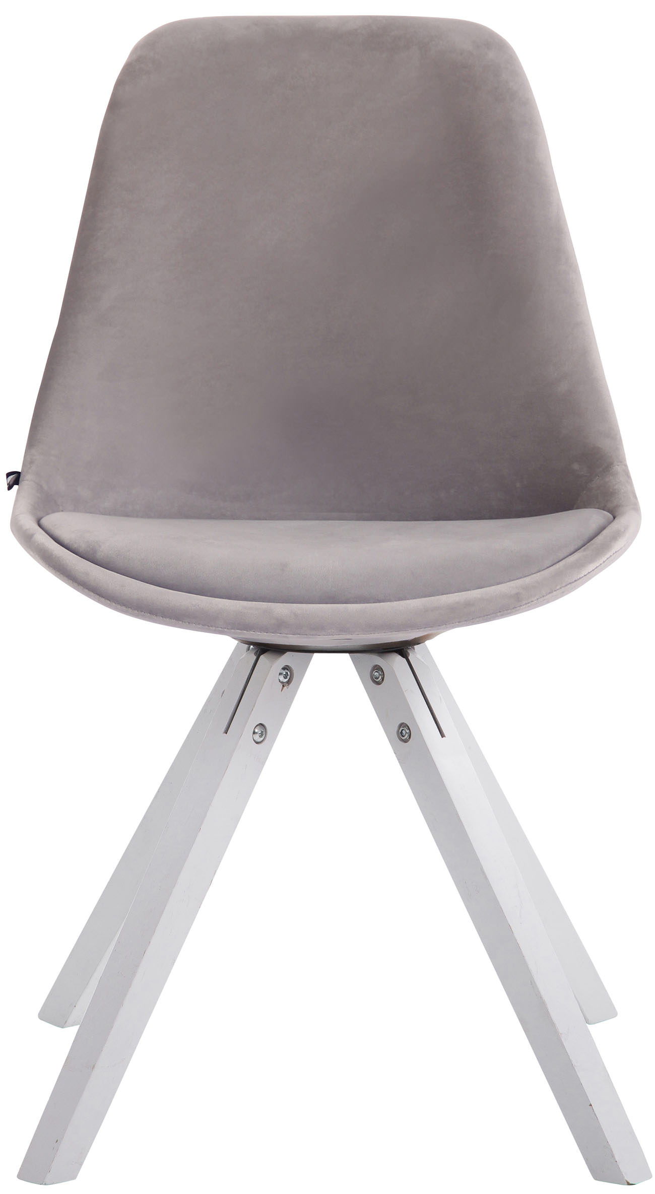 Sedia Toulouse in velluto gambe quadrate