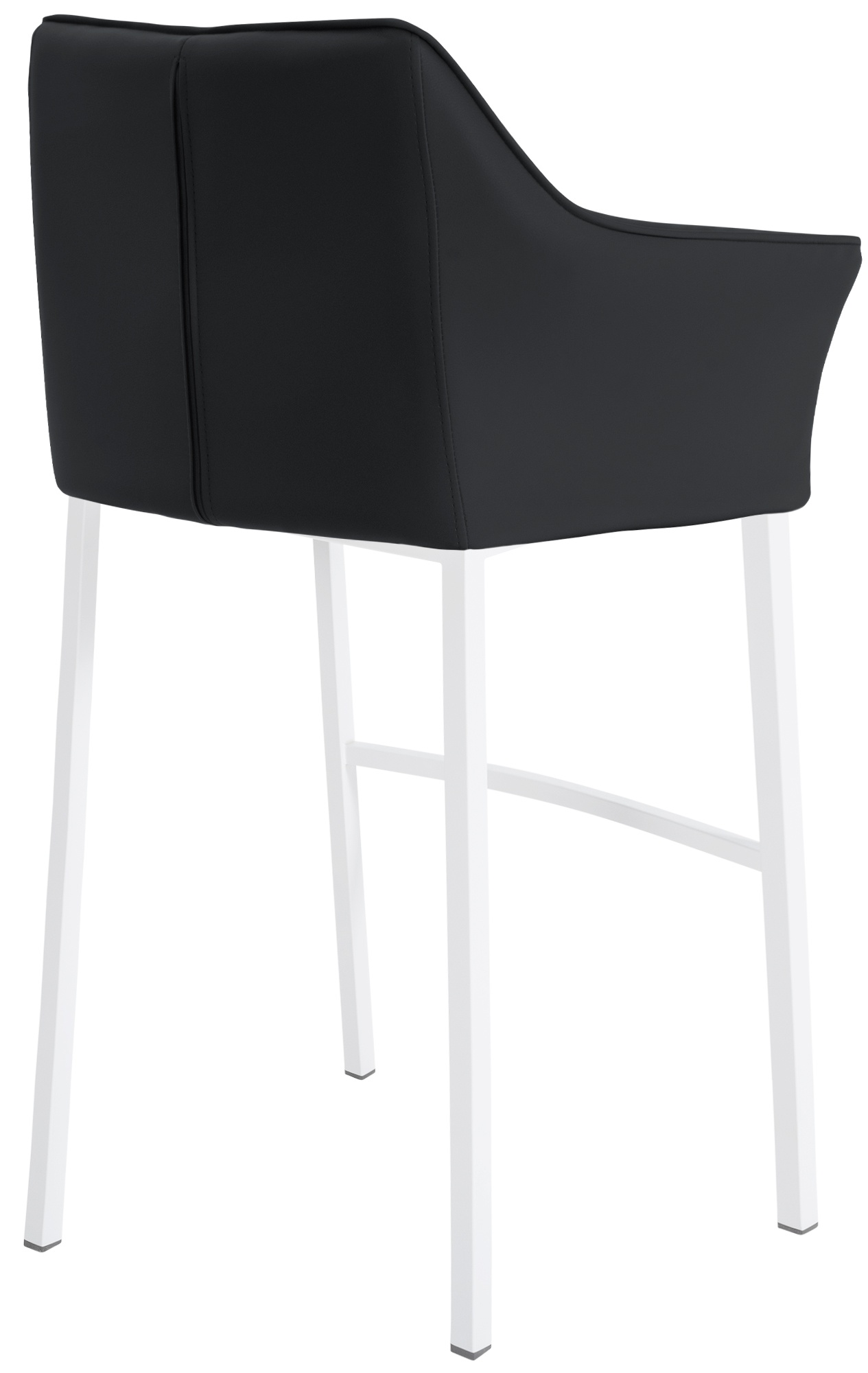Sgabello da Bar Damaso in Similpelle con Base a Quattro Gambe