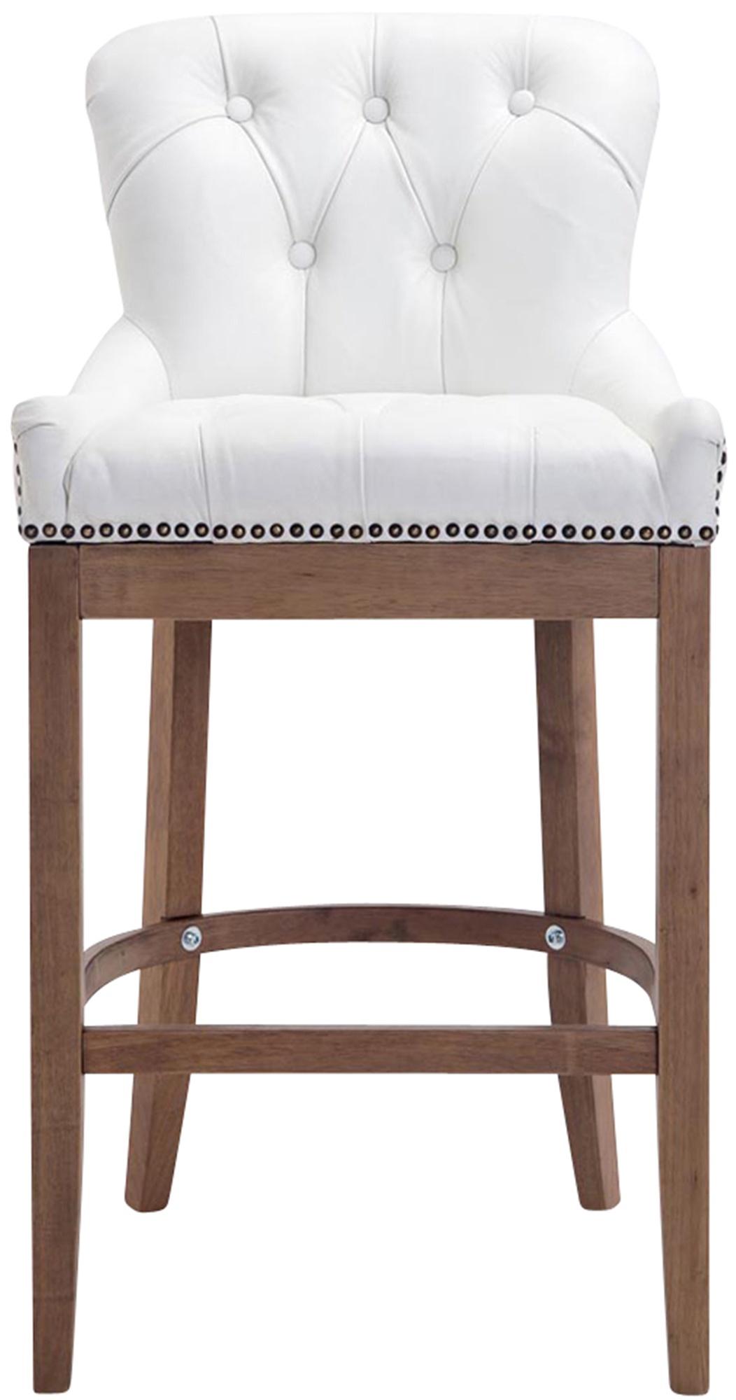 Sgabello Lakewood vera pelle antico-chiaro