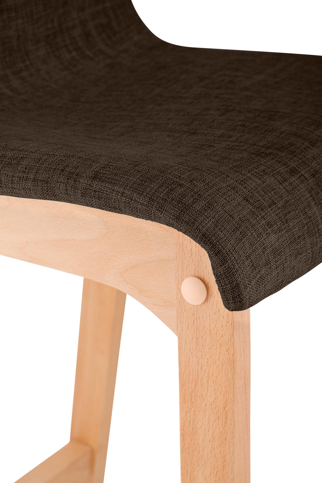 Sgabello da Bar Hover Tessuto Base a Quattro Gambe Natura