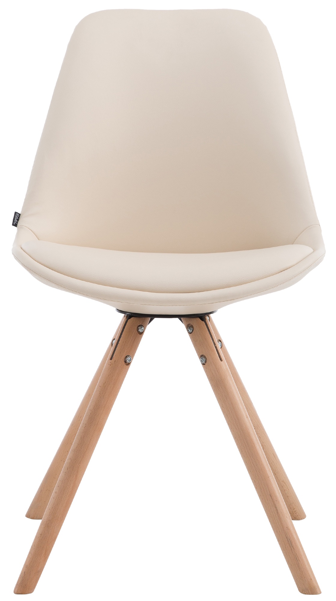 Sedia visitatore Laval in similpelle gambe tonde