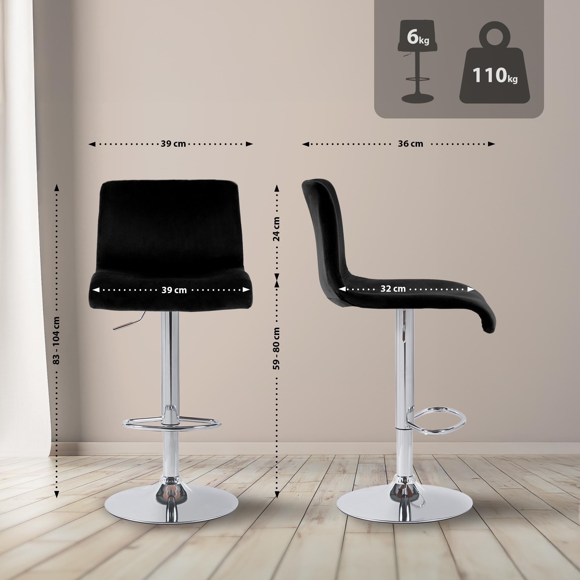 Sgabello Bar Hover in Velluto