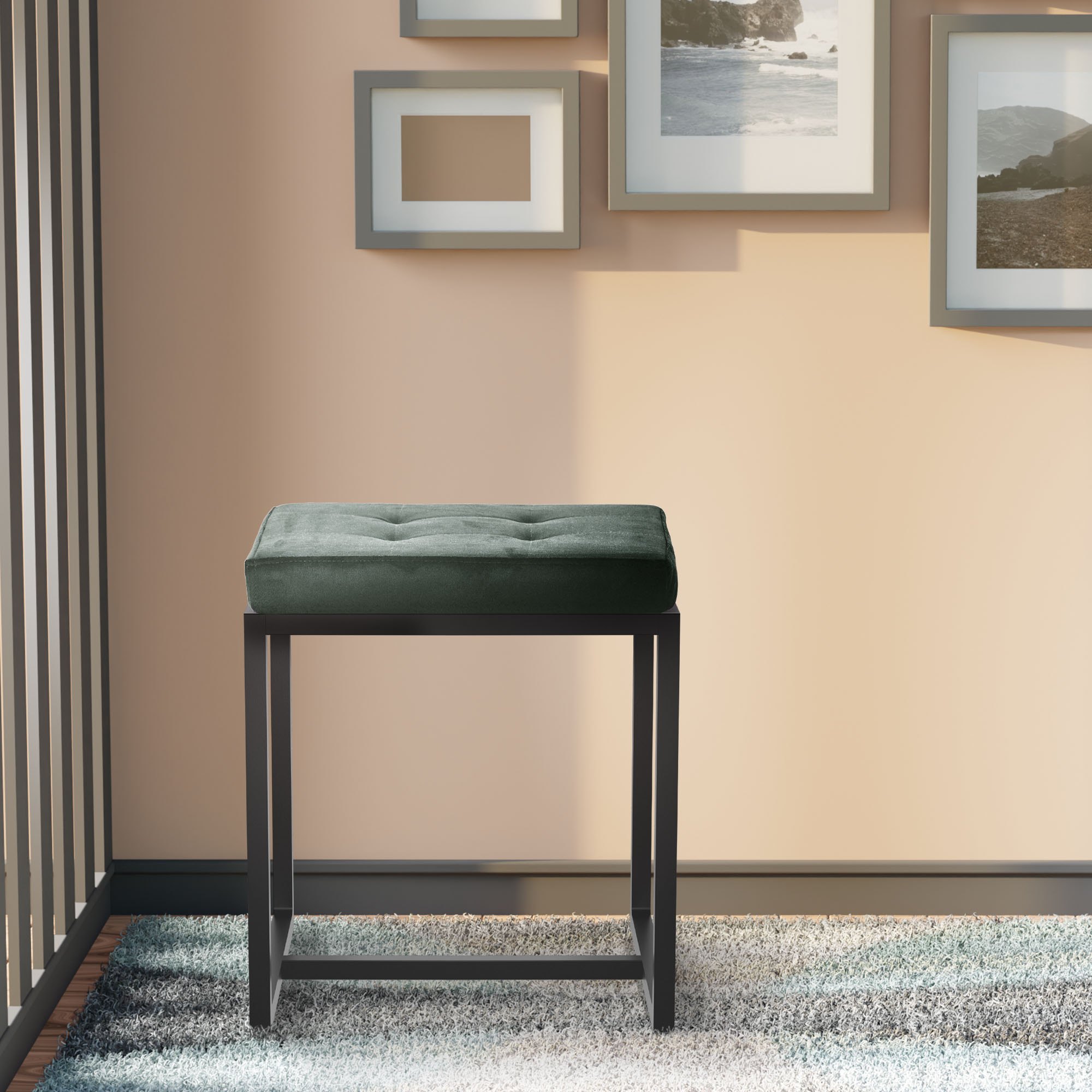 Sgabello Barci con struttura nera