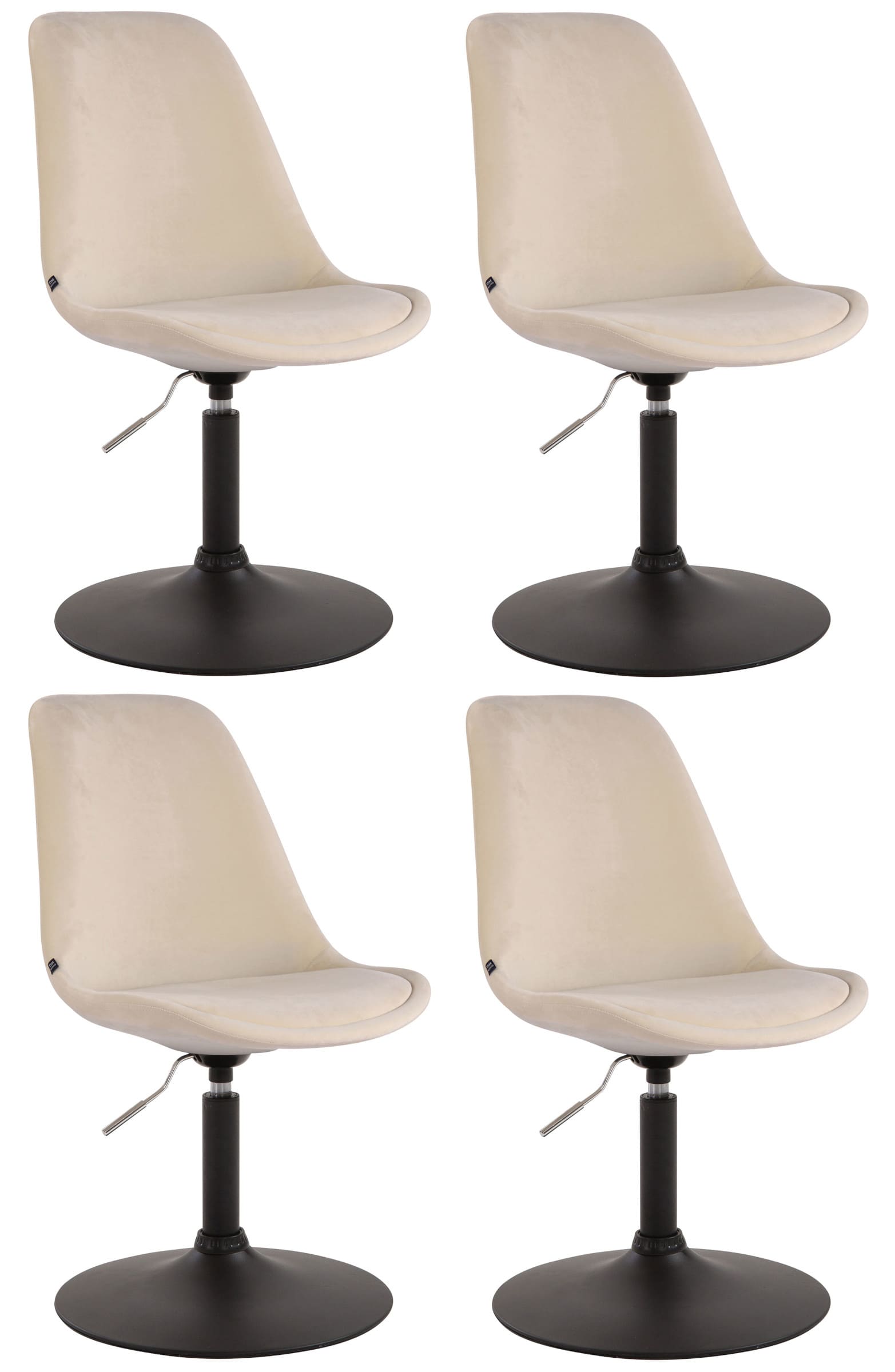 Set di 4 sedie da pranzo Maverick Velvet
