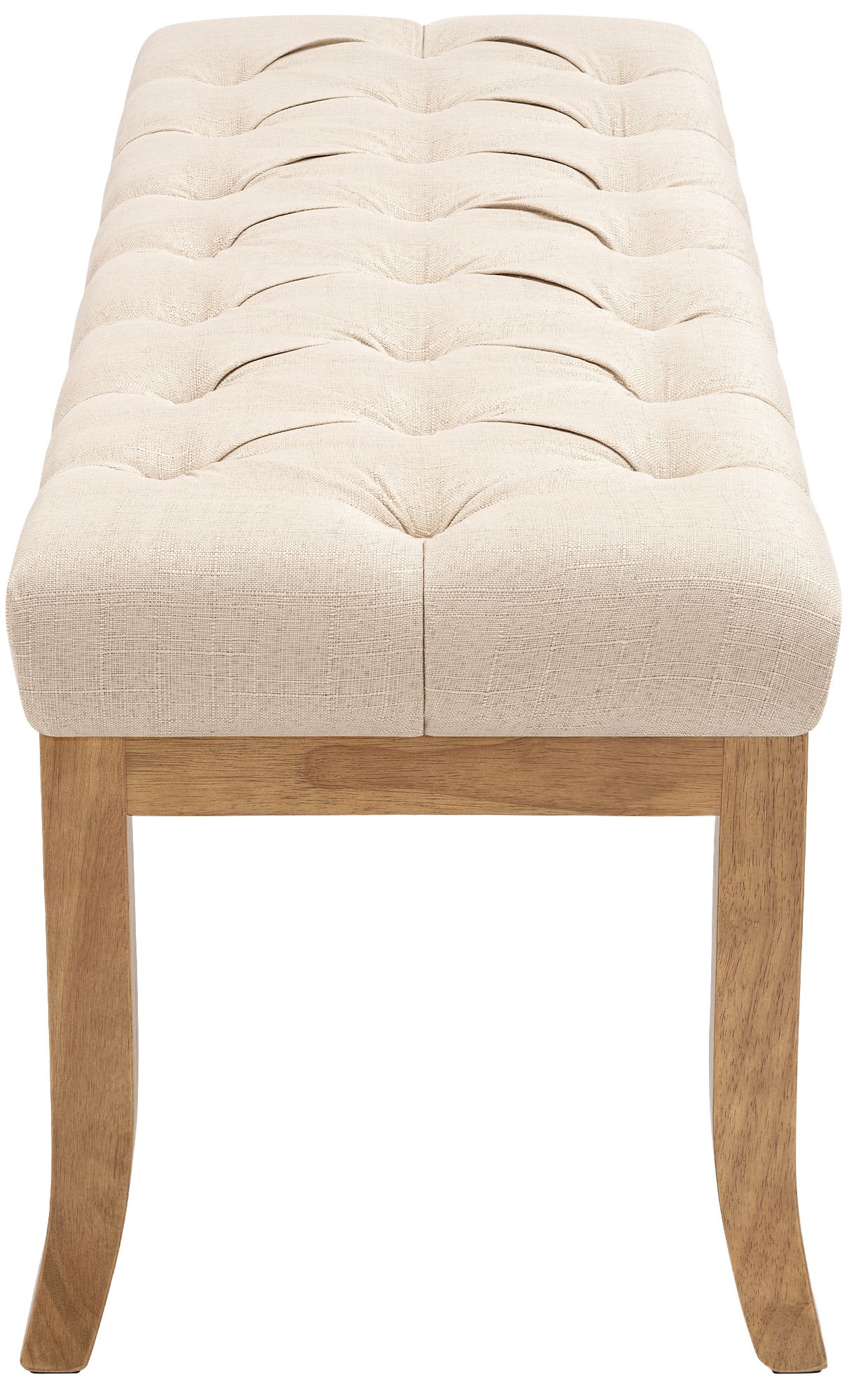 Panca design RAMSES in legno chiaro antico tessuto