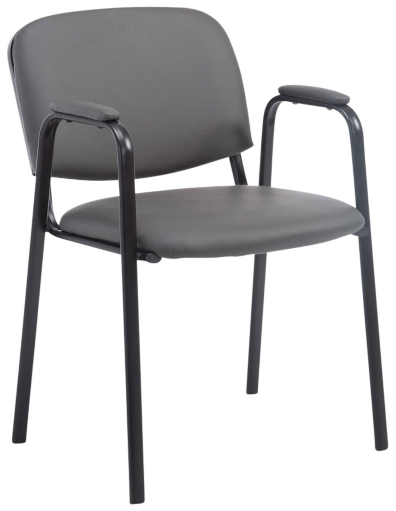 Set di 4 Sedie Impilabili Ken Pro in Ecopelle