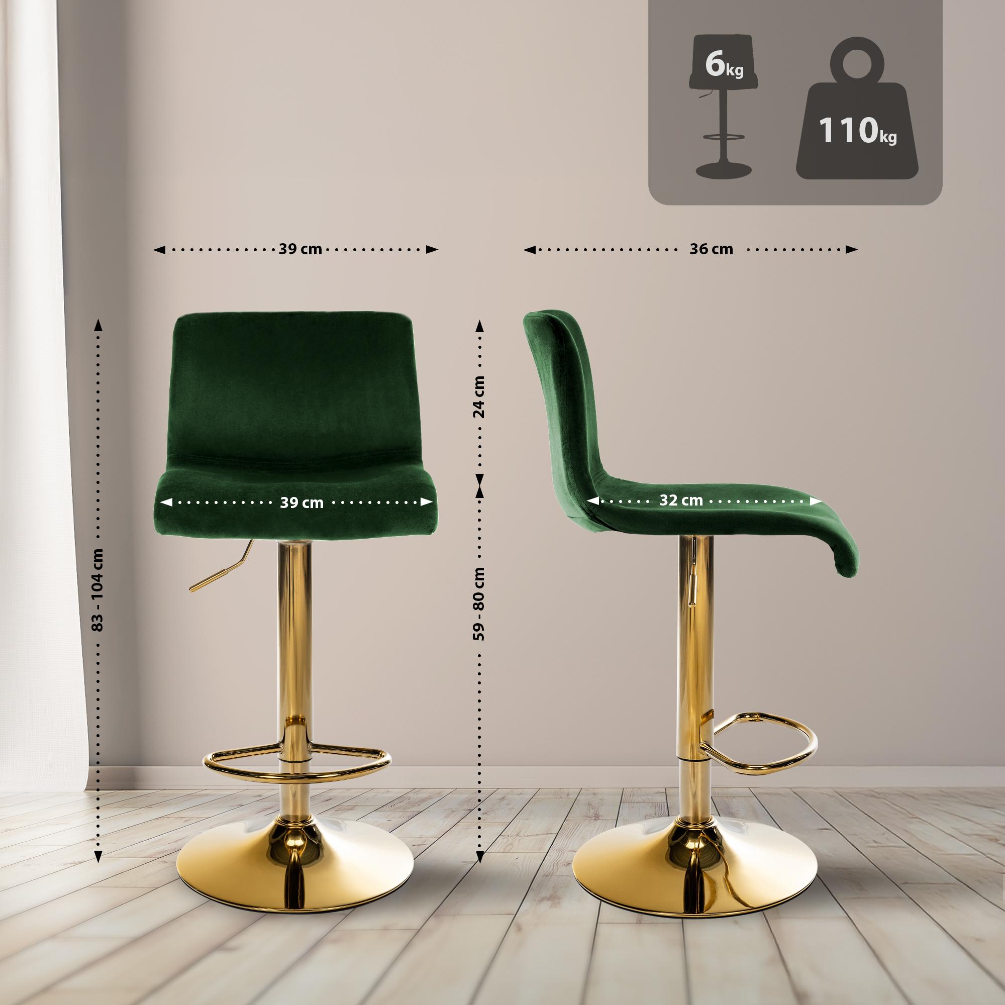 Sgabello Bar Hover in Velluto