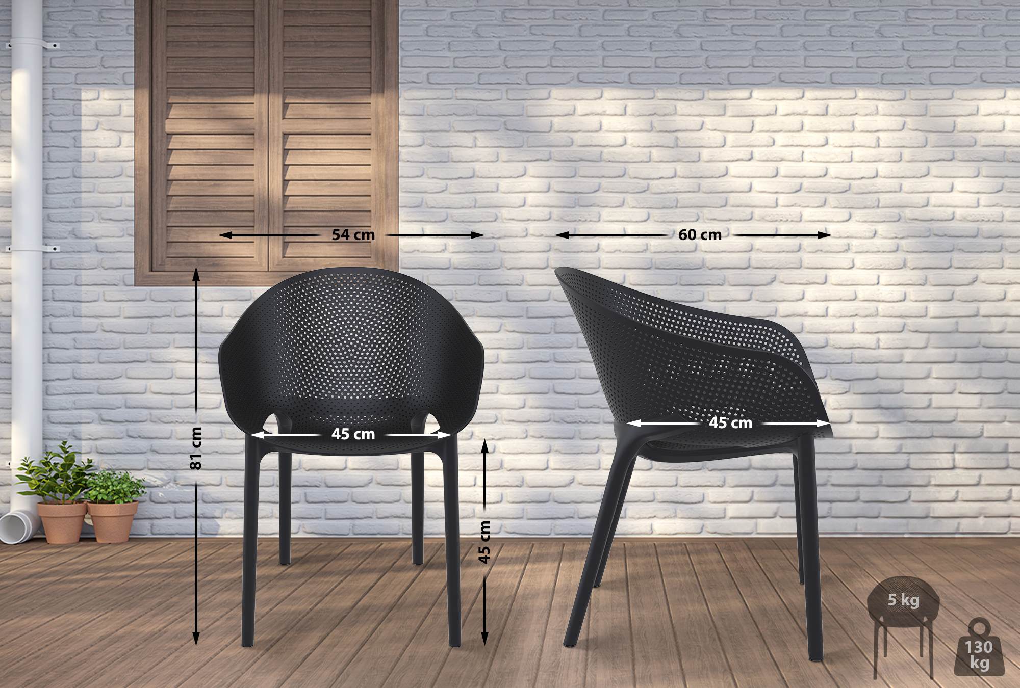 Set di 4 sedie Sky Pro