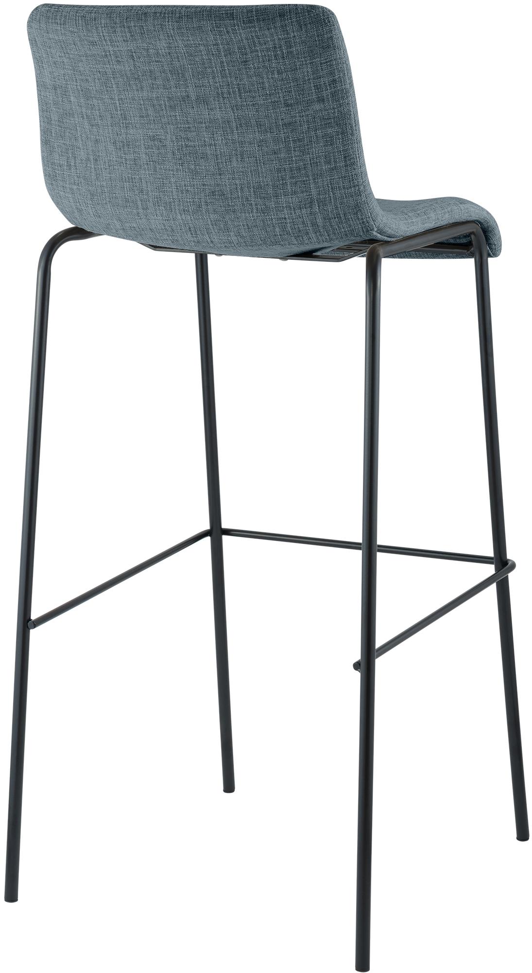 Sgabello da bar Hover in tessuto con base a quattro gambe