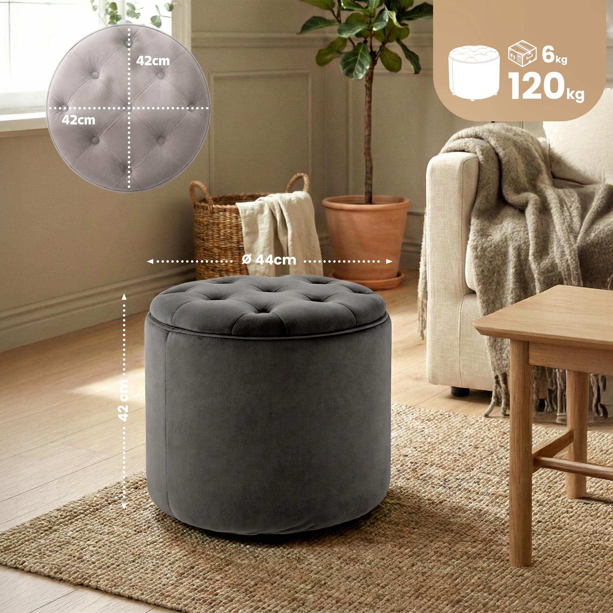 Pouf Pantin in velluto
