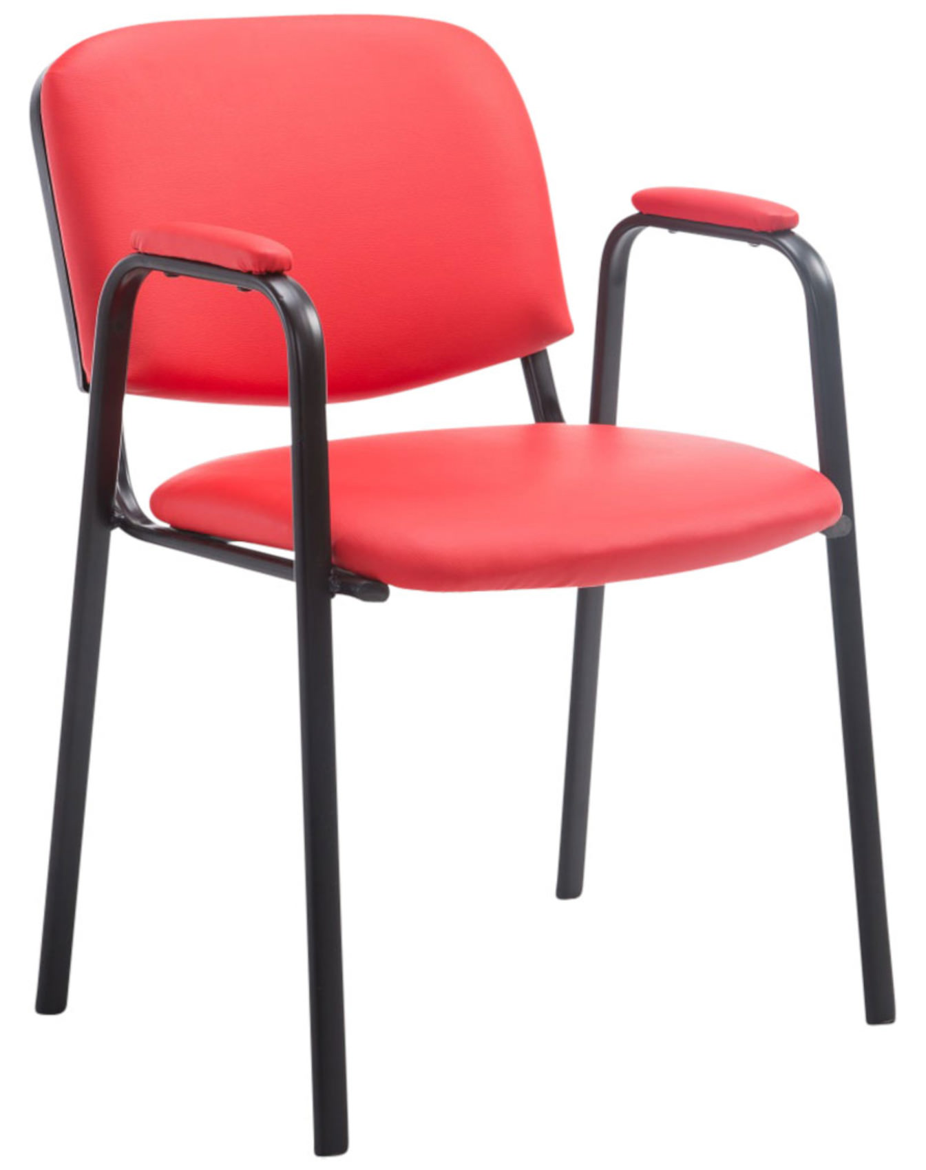 Set di 4 Sedie Impilabili Ken Pro in Ecopelle
