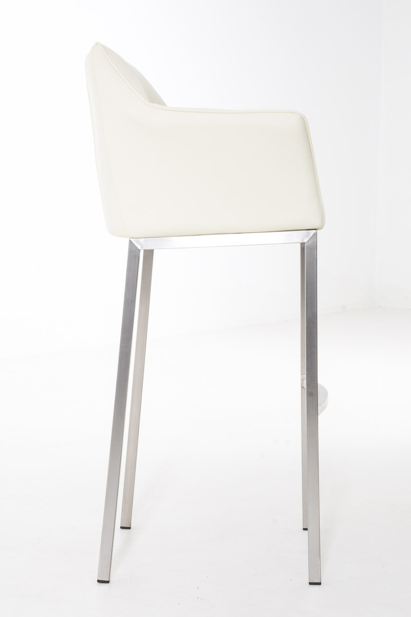 Sgabello da Bar Damaso in Similpelle con Base a Quattro Gambe