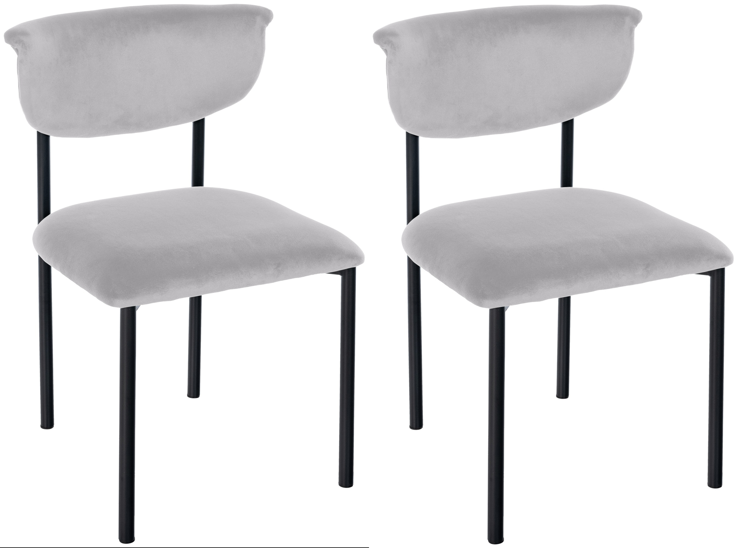 Set di 2 Sedie da Pranzo Gambell in Velluto