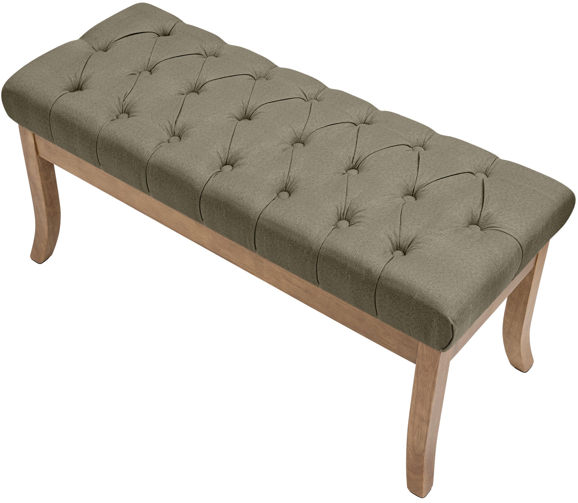 Panca design RAMSES in legno chiaro antico tessuto