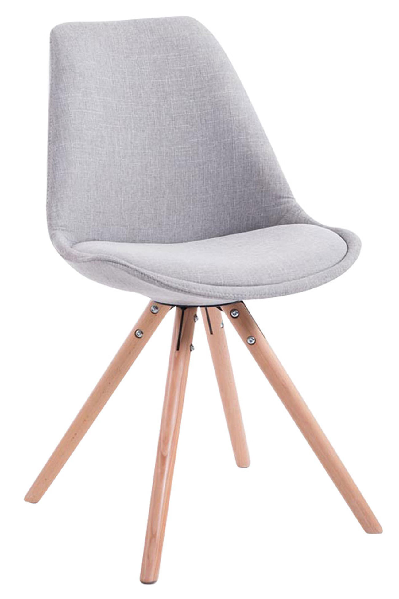 Set di 4 sedie per visitatori Toulouse Fabric Round