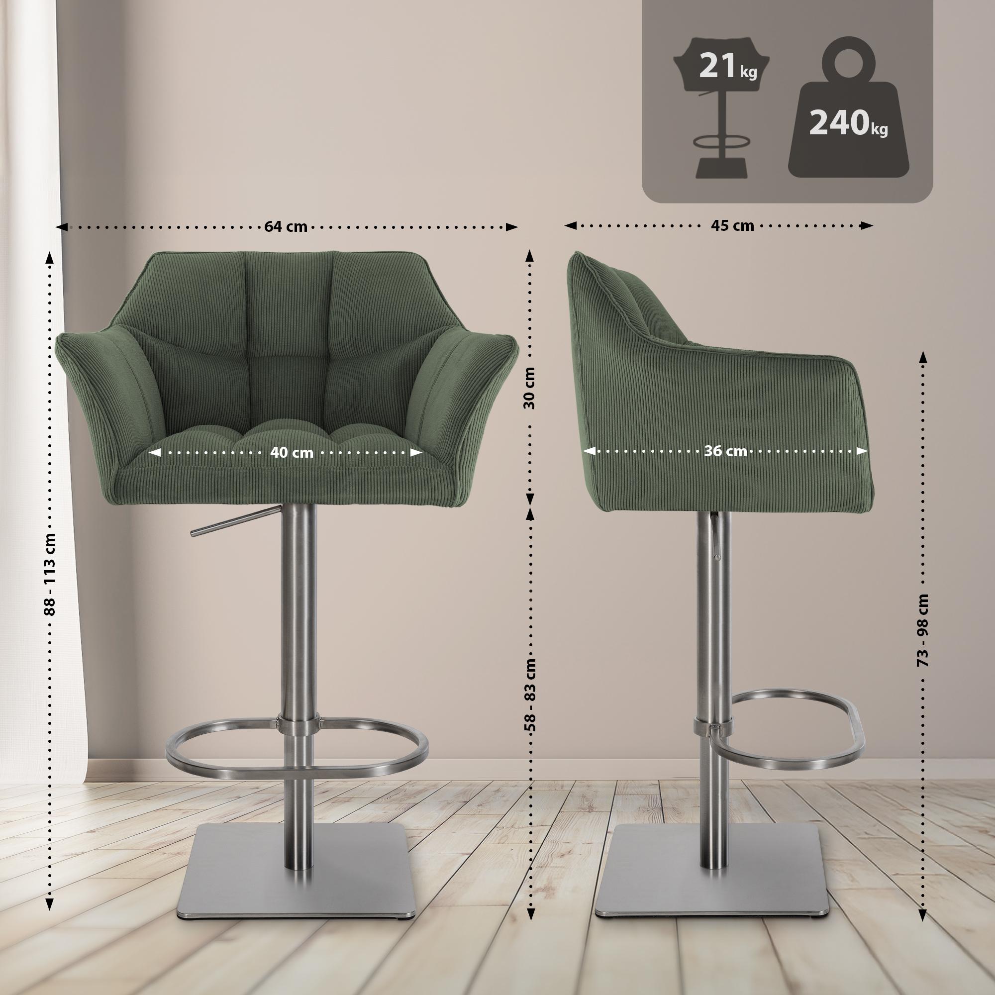 Sgabello Bar Damaso Cord
