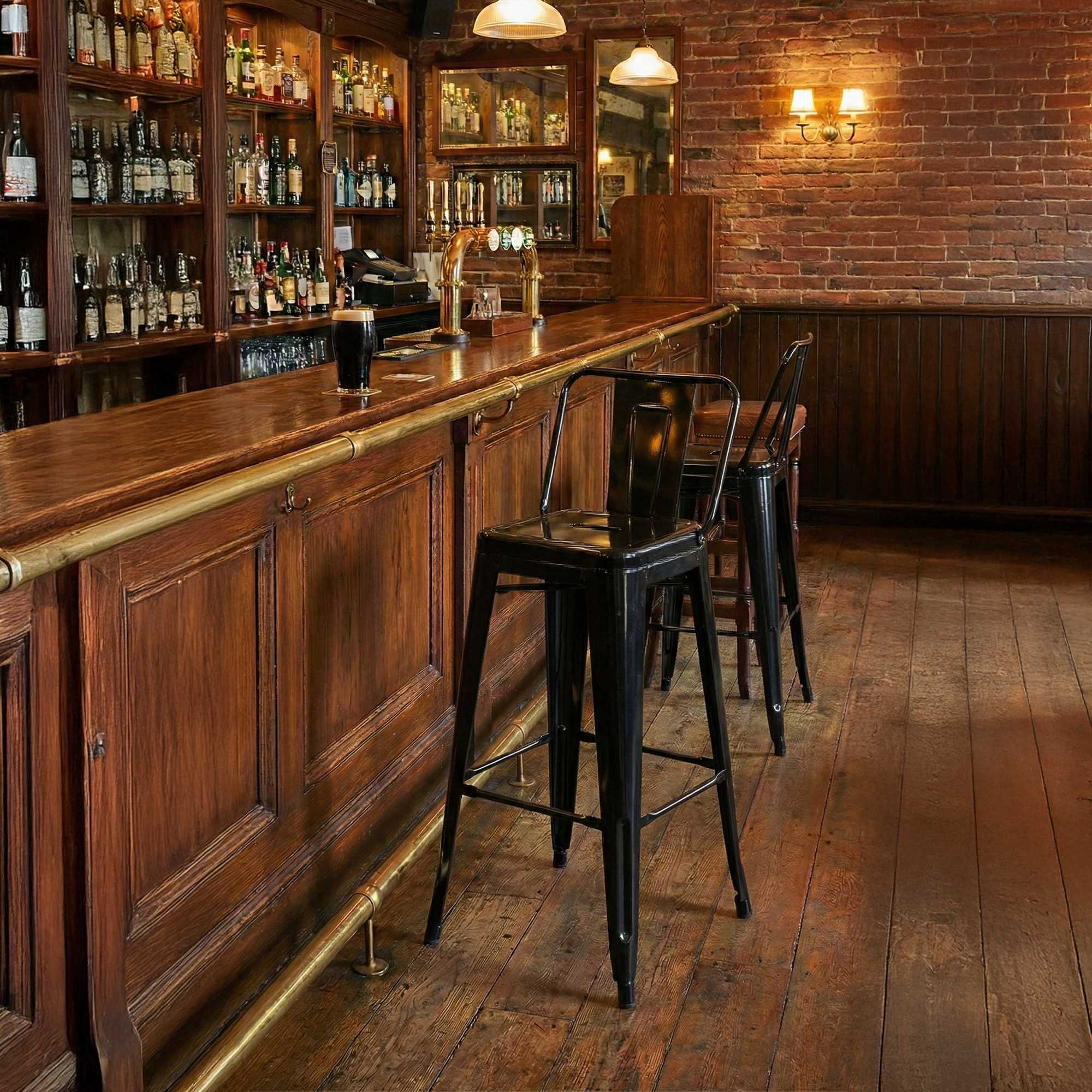 Sgabello da Bar in Metallo Mason