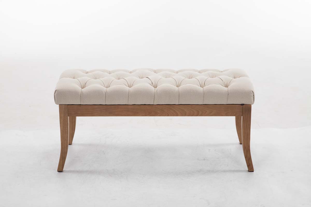 Panca design RAMSES in legno chiaro antico tessuto