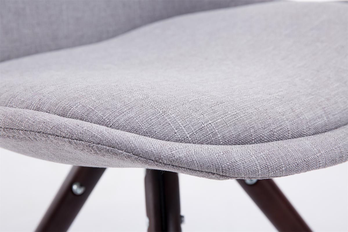Sedia Toulouse in stoffa gambe tonde