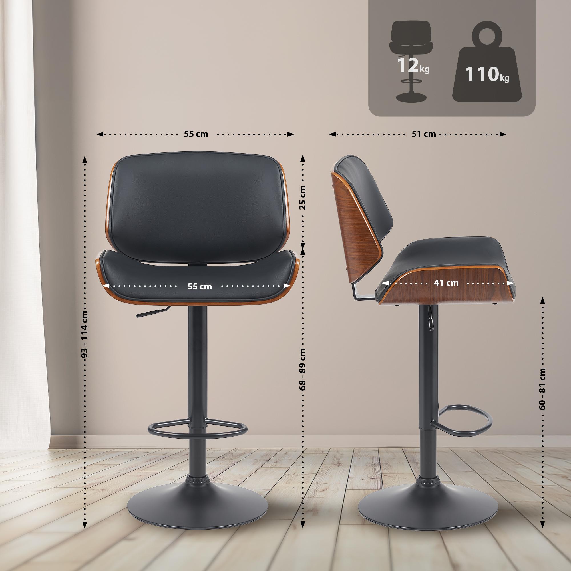 Sgabello da bar Beverley in similpelle