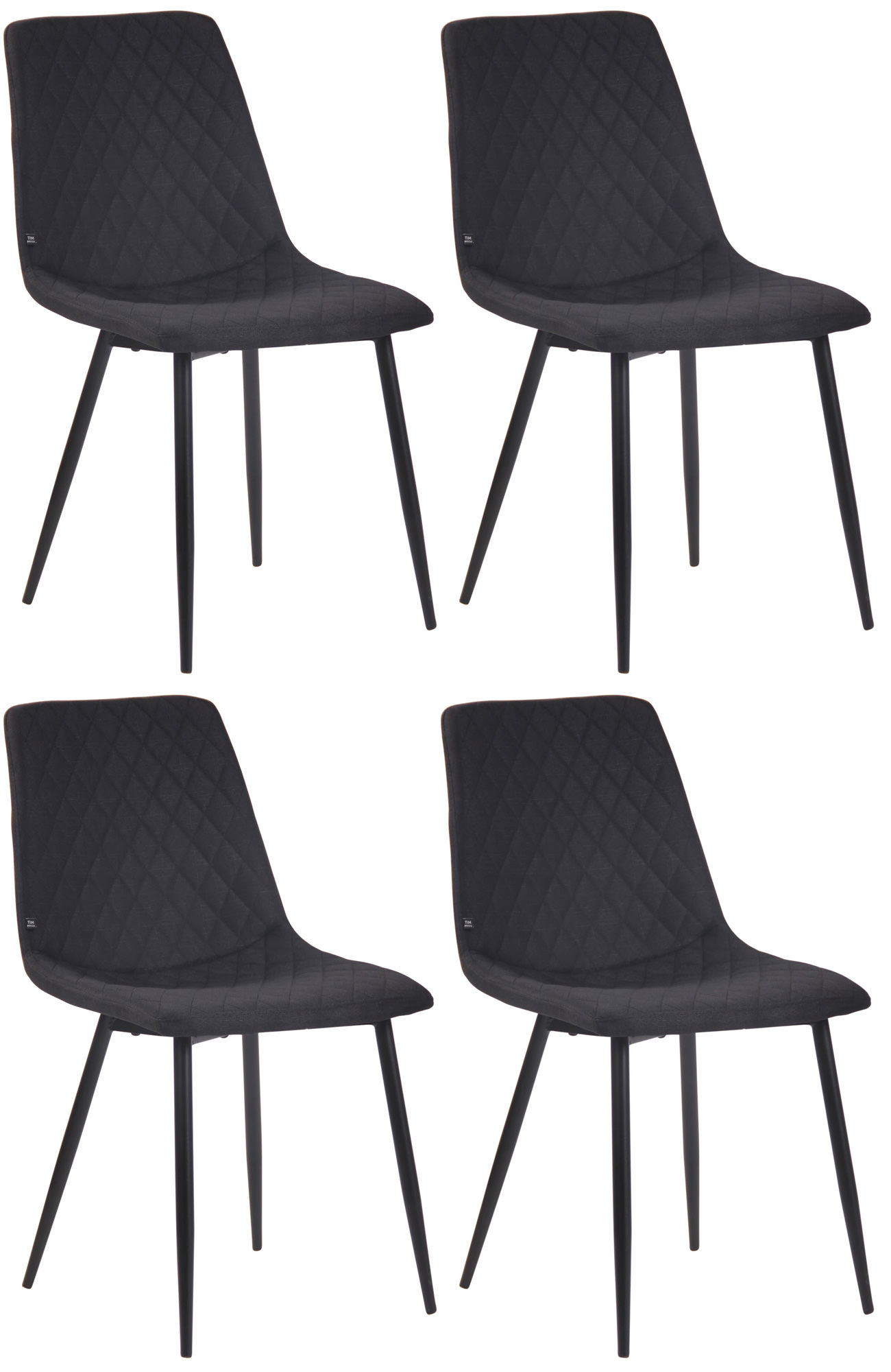 4 set sedie da pranzo Telde in tessuto