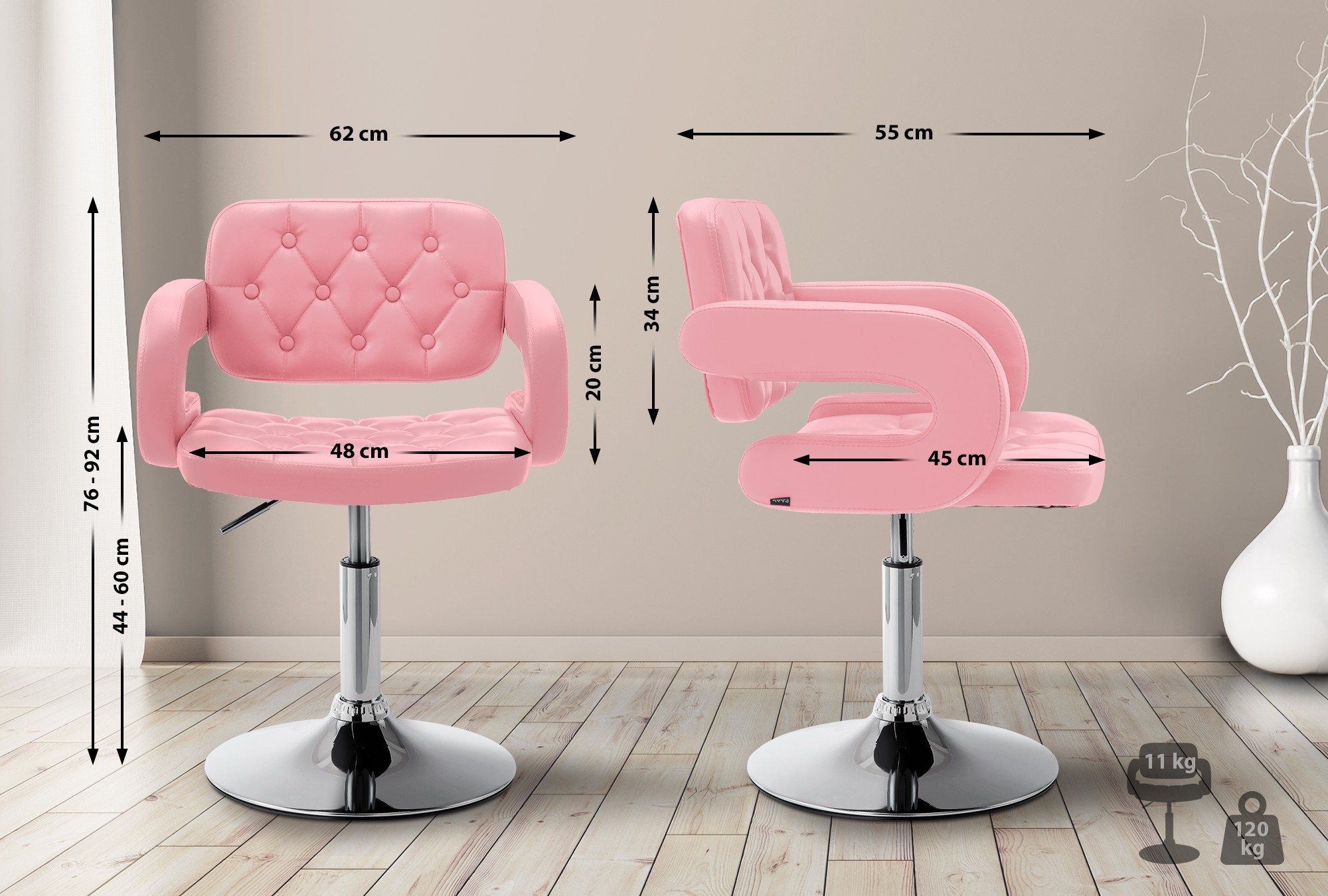 Sedia lounge Dublin in similpelle
