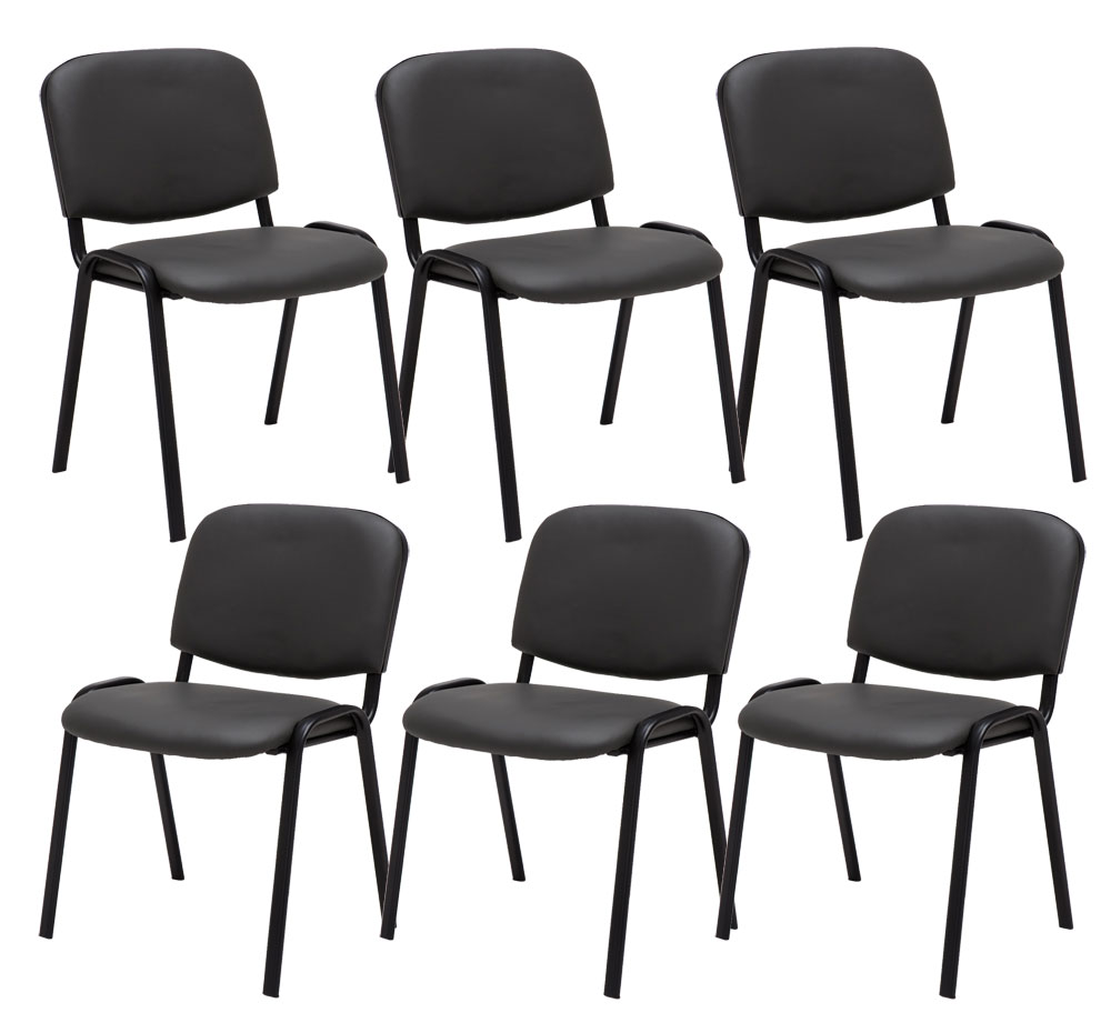 Set 6 sedie Conferenza Ken in Similpelle