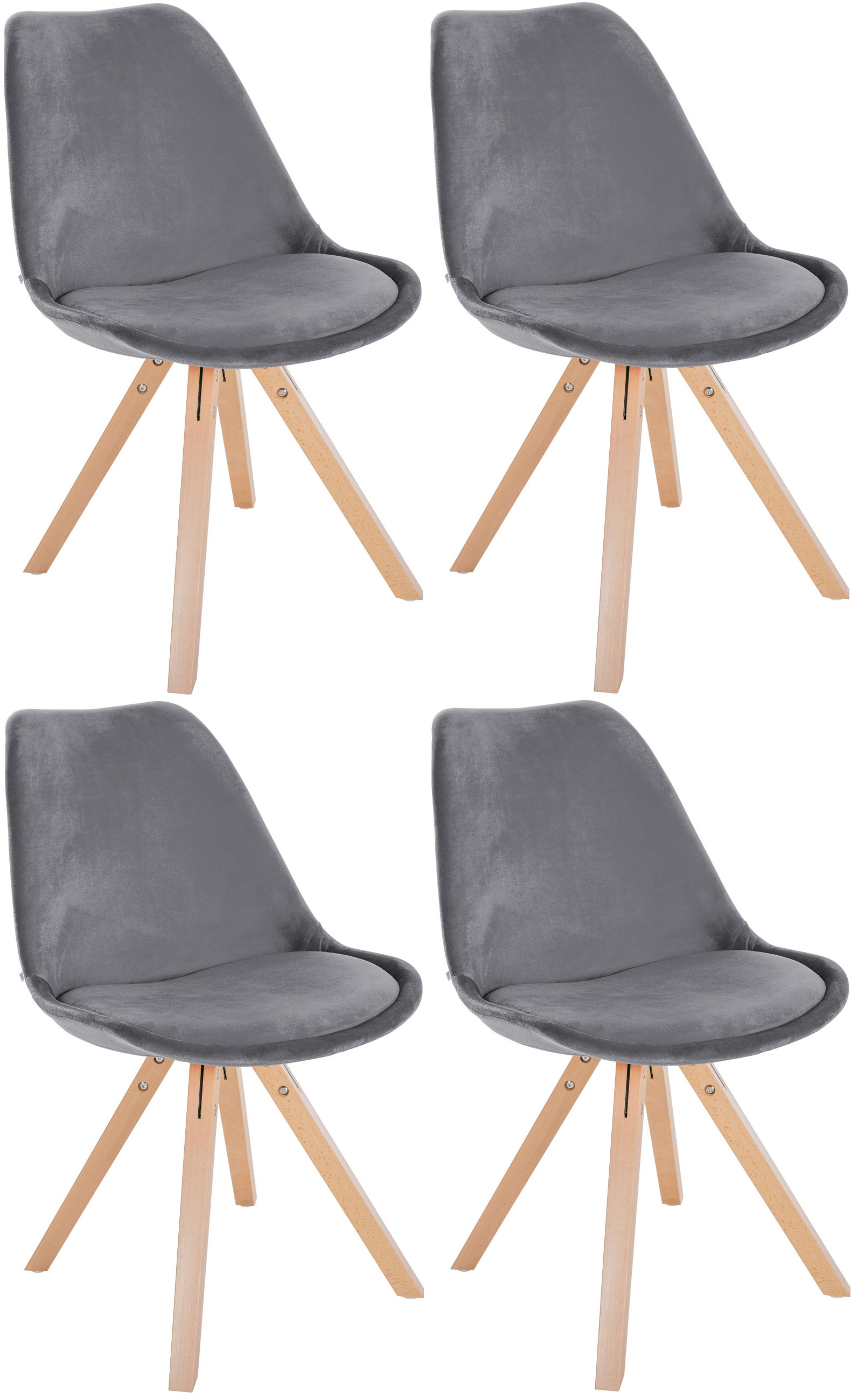 Set di 4 sedie Sofia Velvet