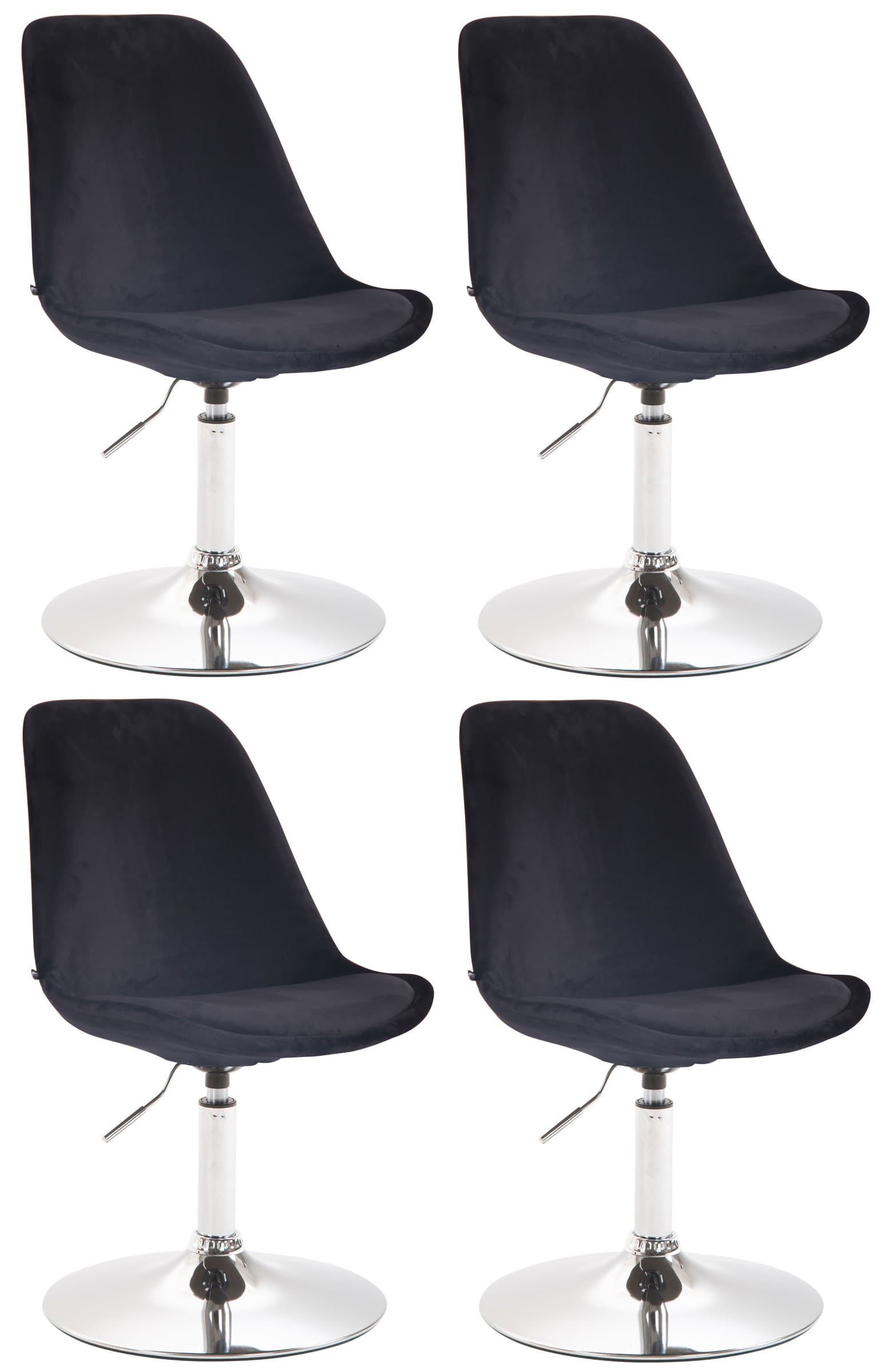 Set di 4 sedie da pranzo Maverick Velvet