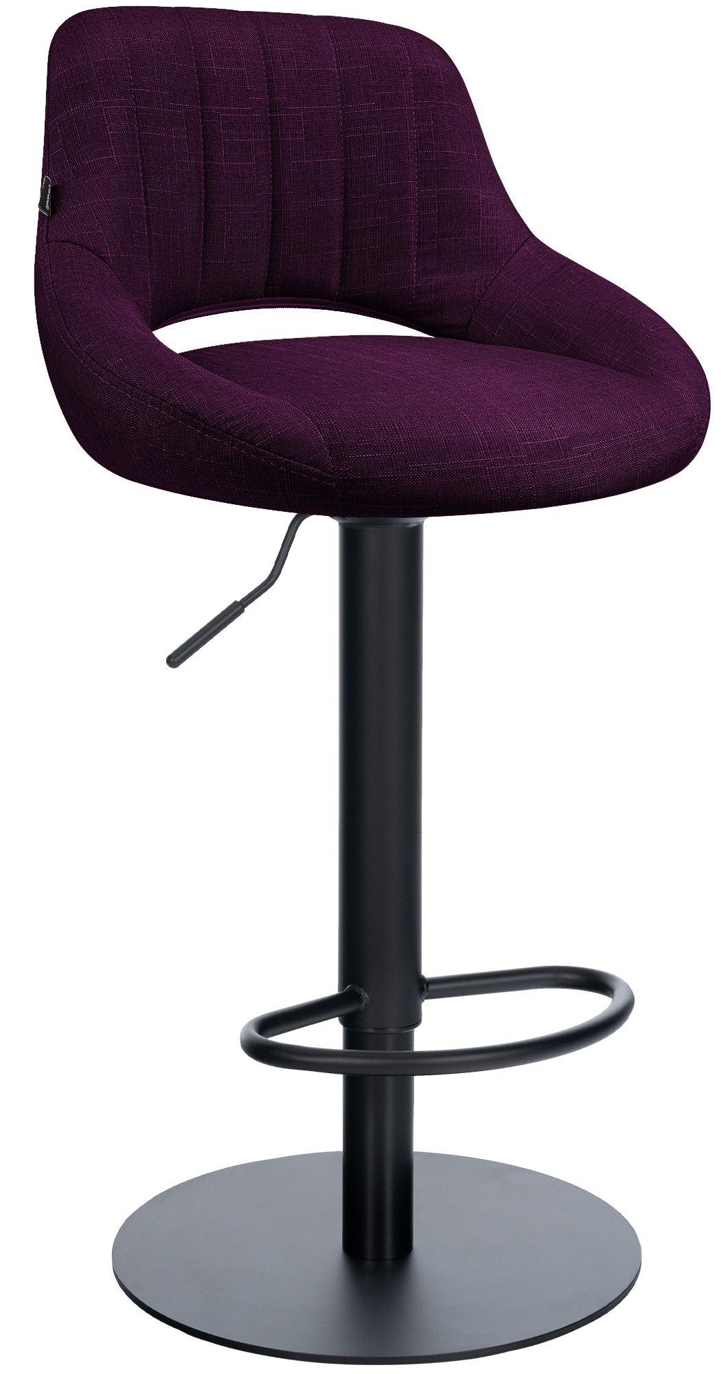 Sgabello da bar Milet nero con base extra pesante