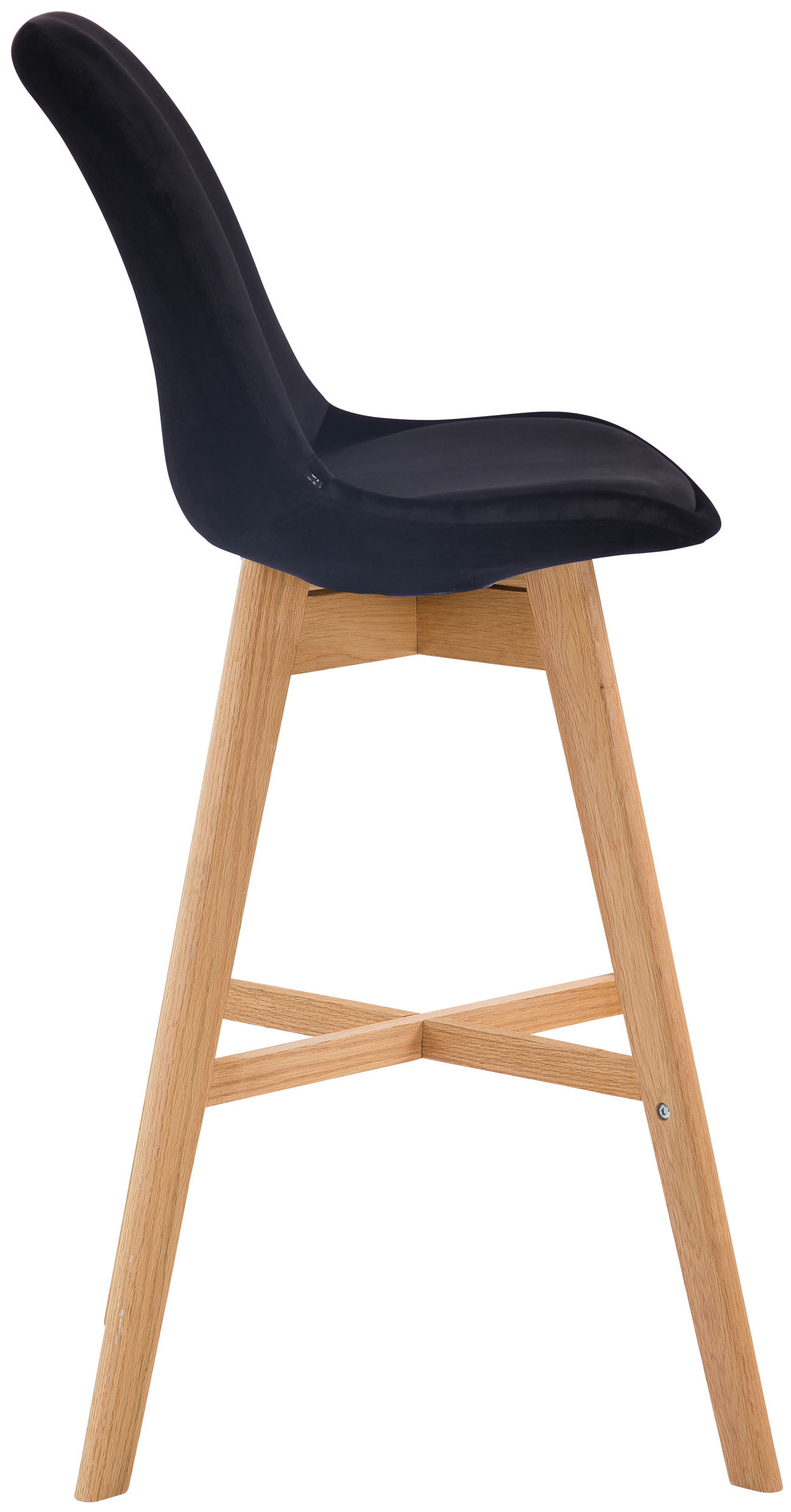 Set 2 Sgabelli Cucina Cannes In Velluto E Legno
