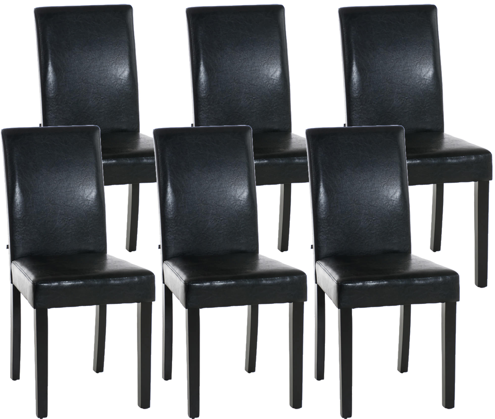 Set di 6 sedie da pranzo in finta pelle Ina