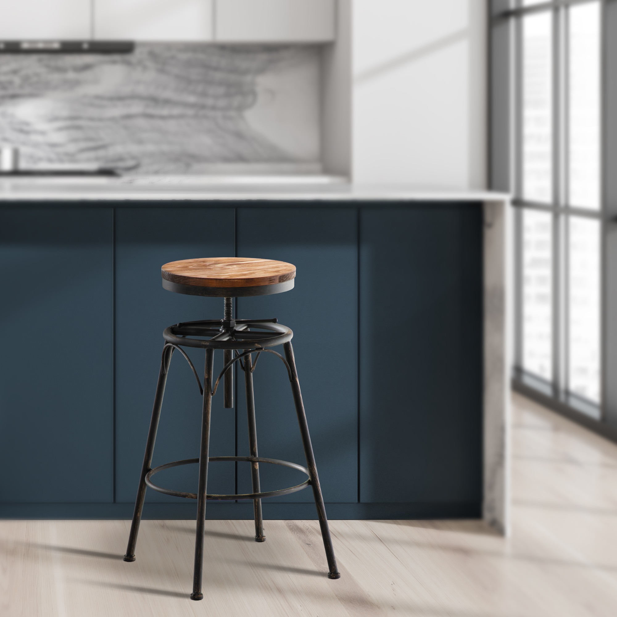 Set di 2 sgabelli da bar Beam
