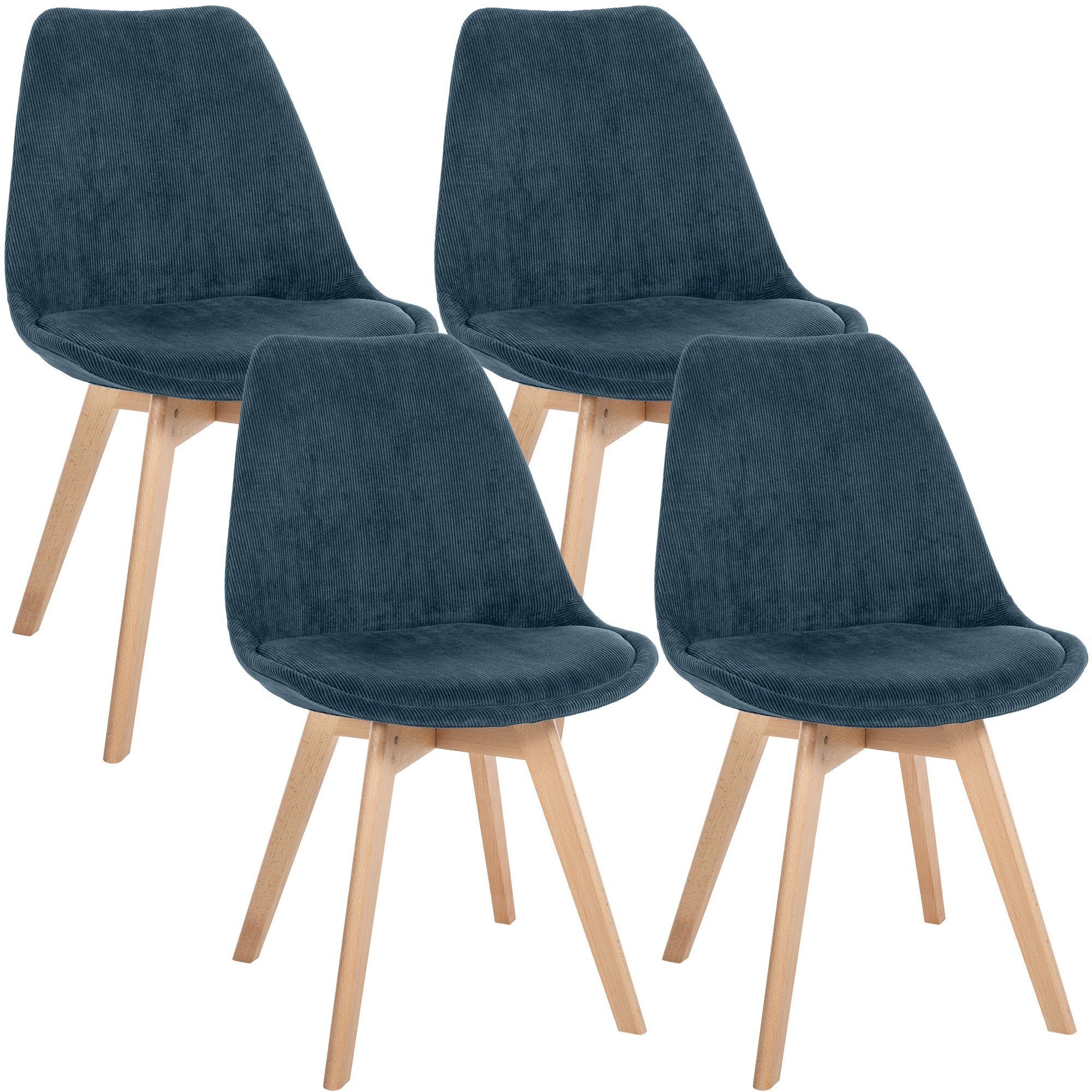 Set 4 sedie da pranzo Linares eleganti e confortevoli per ogni ambiente