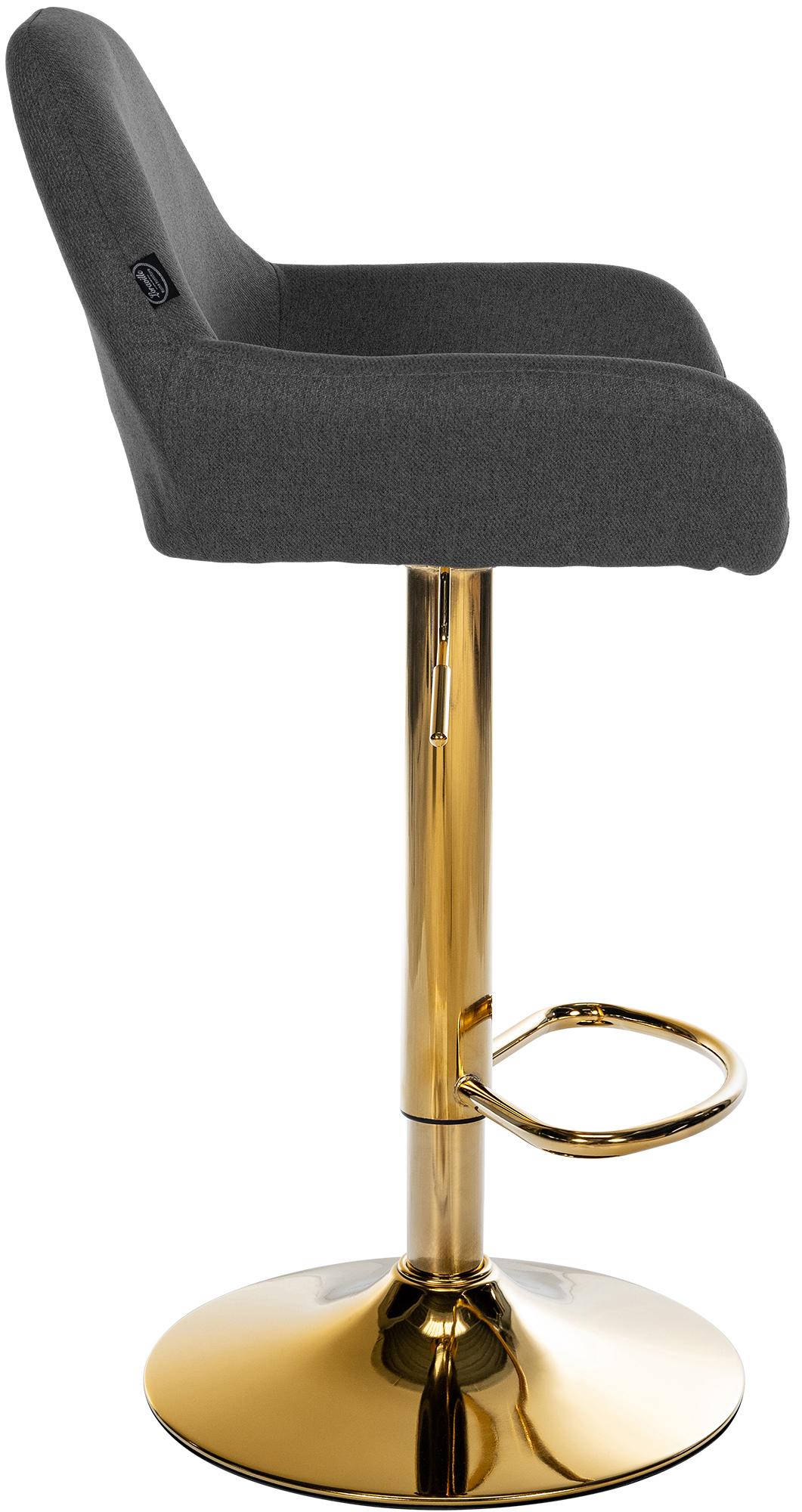 Set di 2 sgabelli da bar in tessuto Braga Gold