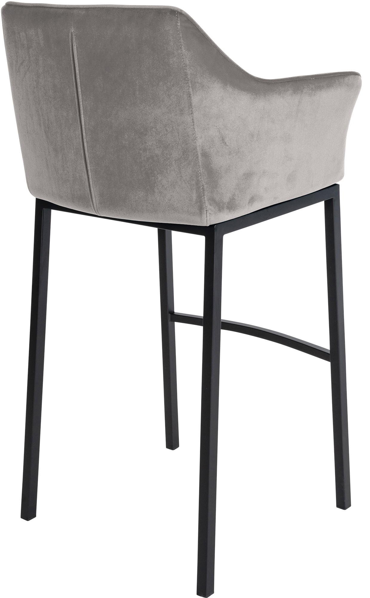 Set di 2 sgabelli bar Damaso in velluto con base a quattro gambe