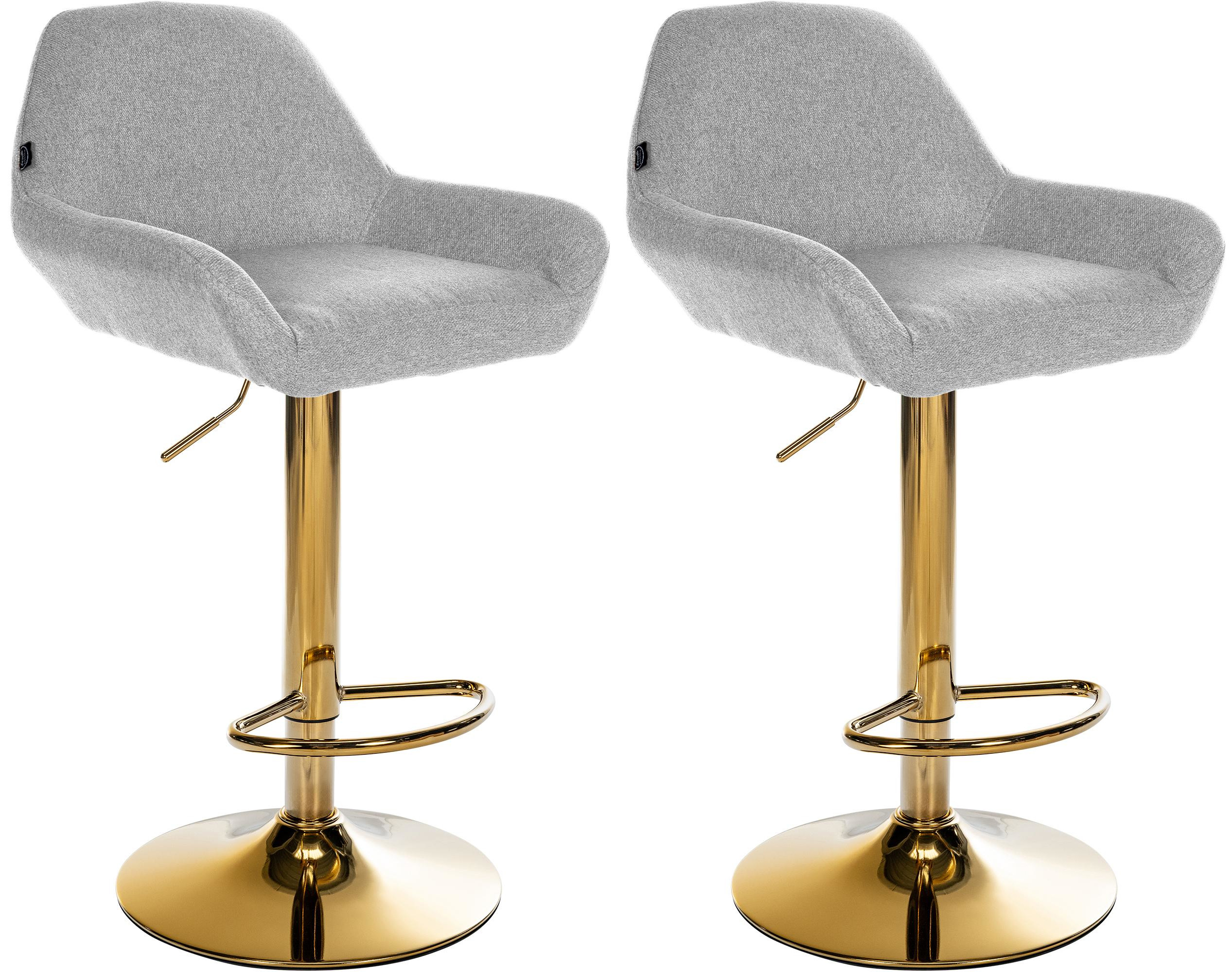 Set di 2 sgabelli da bar in tessuto Braga Gold